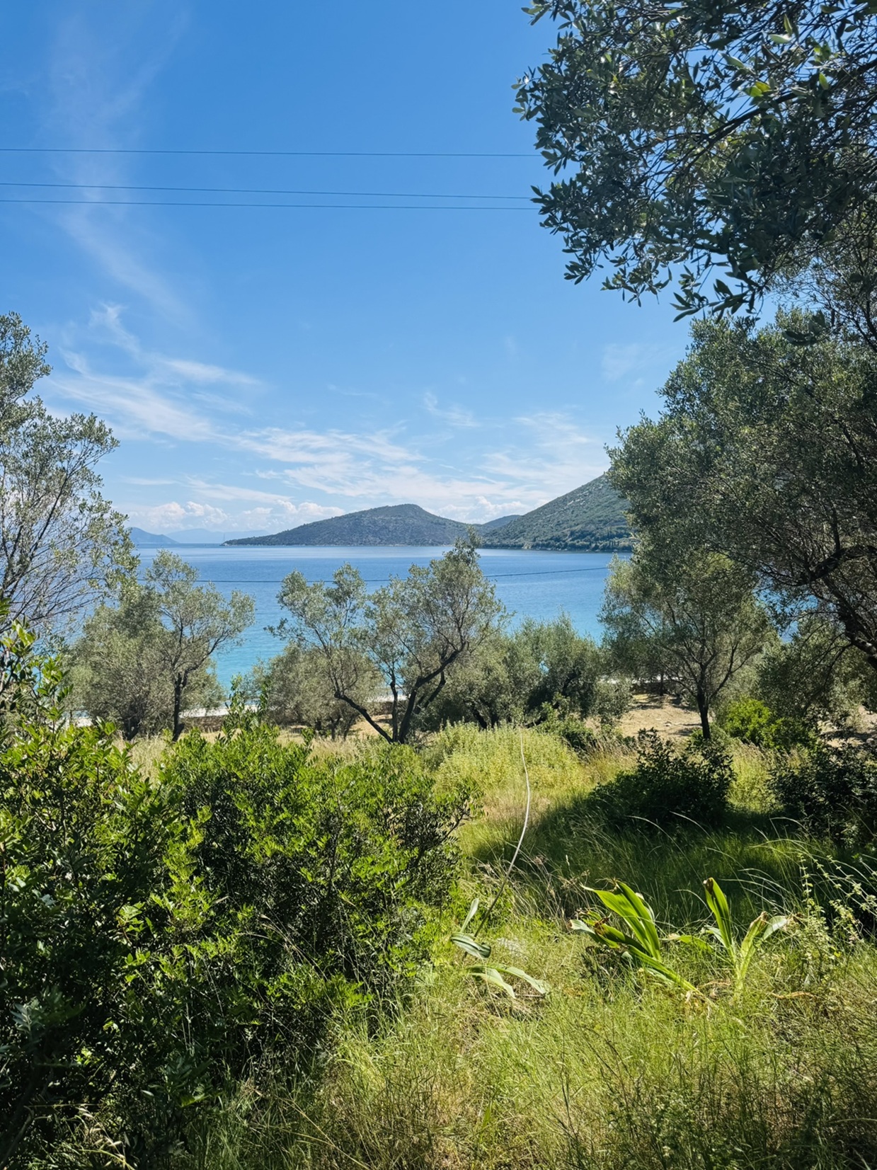 Sea views of land for sale in Ithaca Greece, Piso Aetos