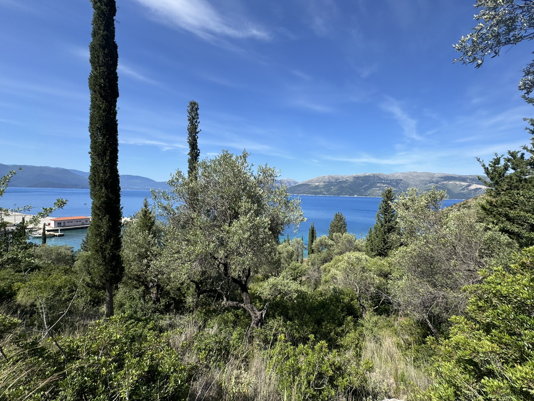 Sea views of land for sale in Ithaca Greece, Piso Aetos