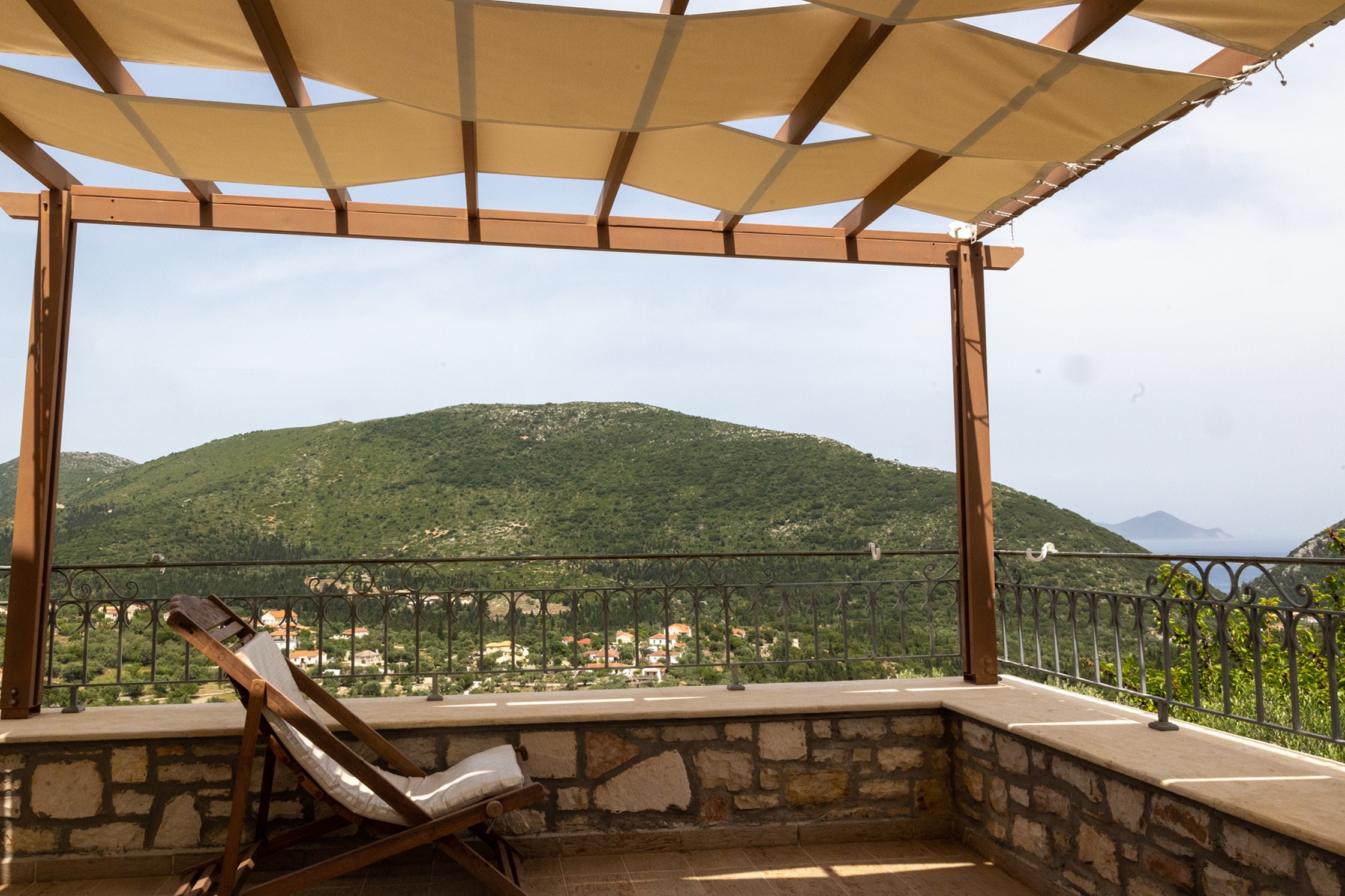 Sea views from veranda of house for rent in Ithaca Greece, Pilikata