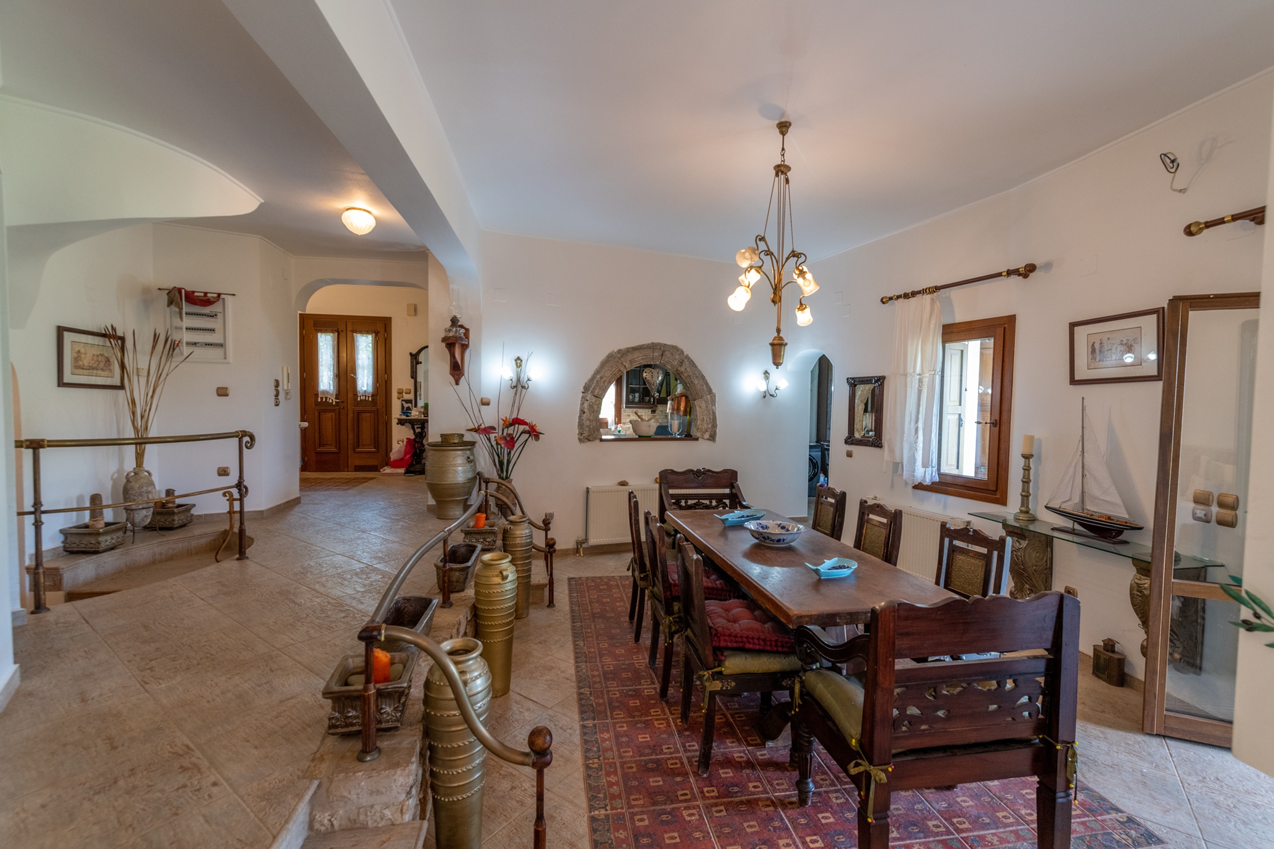 Living area of house for rent in Ithaca Greece, Pilikata