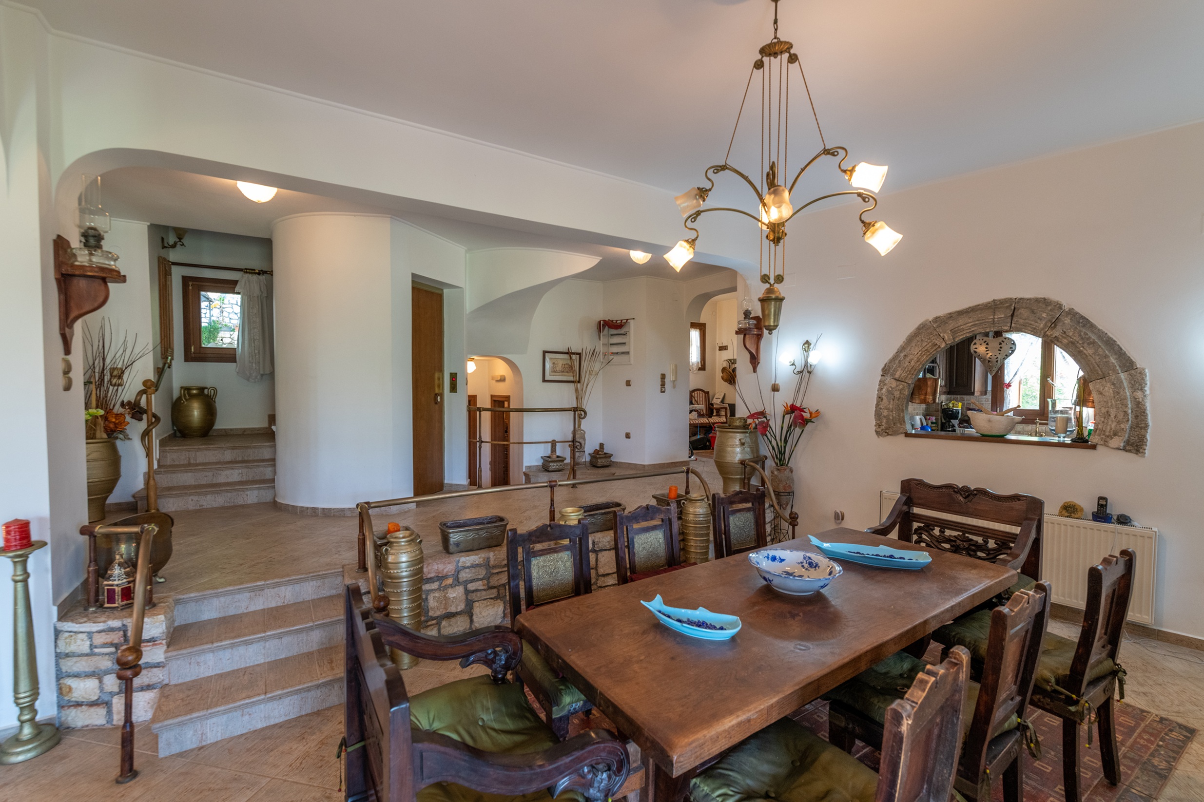 Living area of house for rent in Ithaca Greece, Pilikata