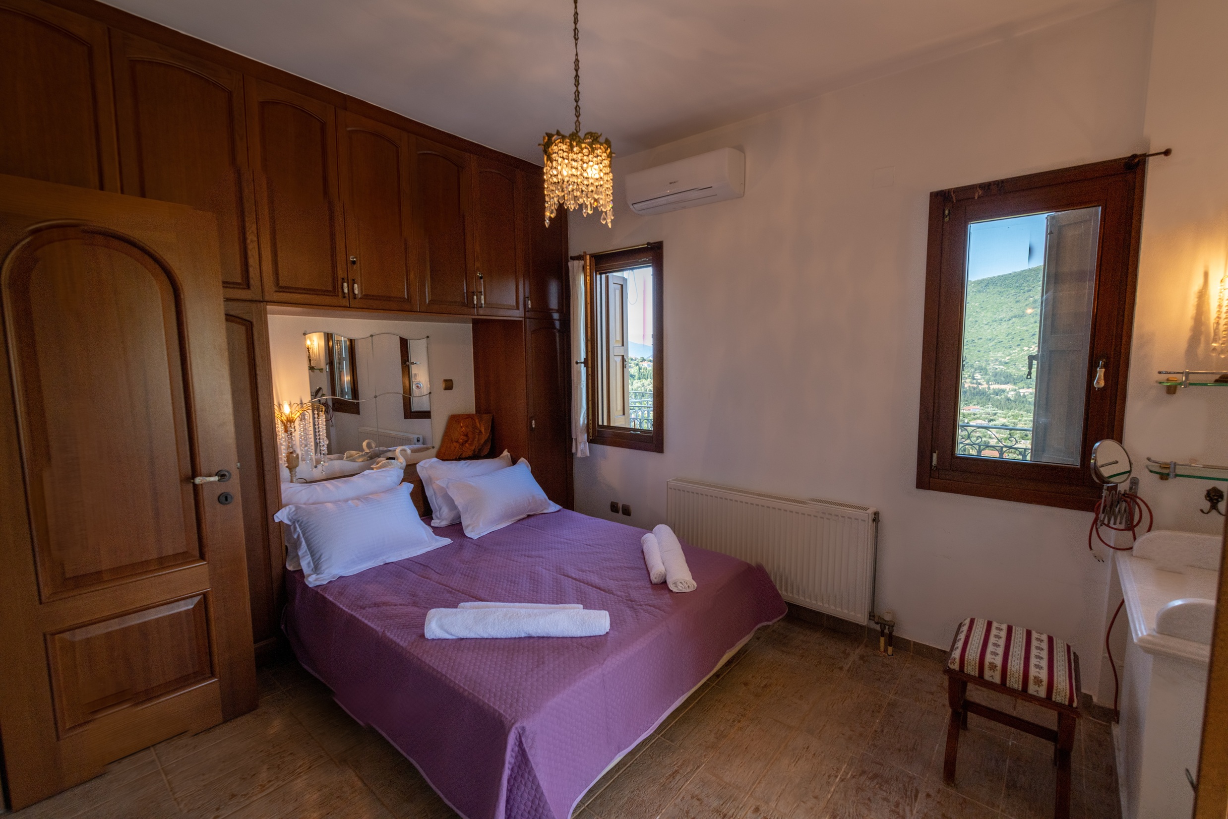 Double bedroom of house for rent in Ithaca Greece, Pilikata