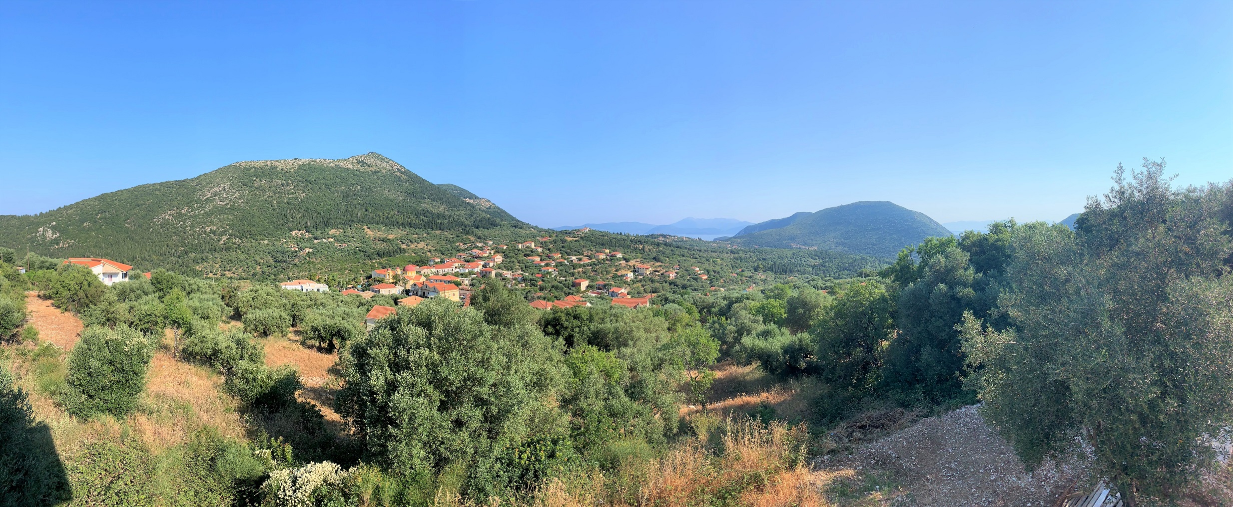 Panoramic views from house for sale in Ithaca Greece, Stavros