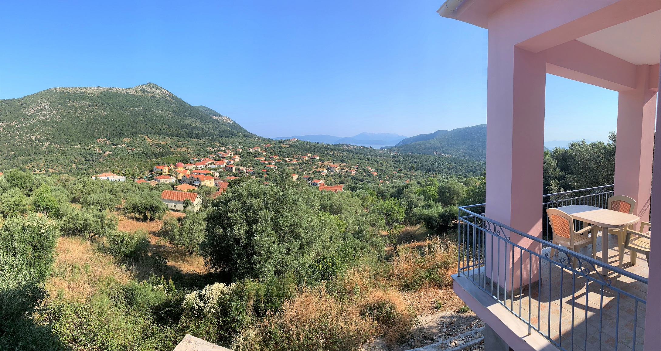 Panoramic views of house for sale in Ithaca Greece, Stavros