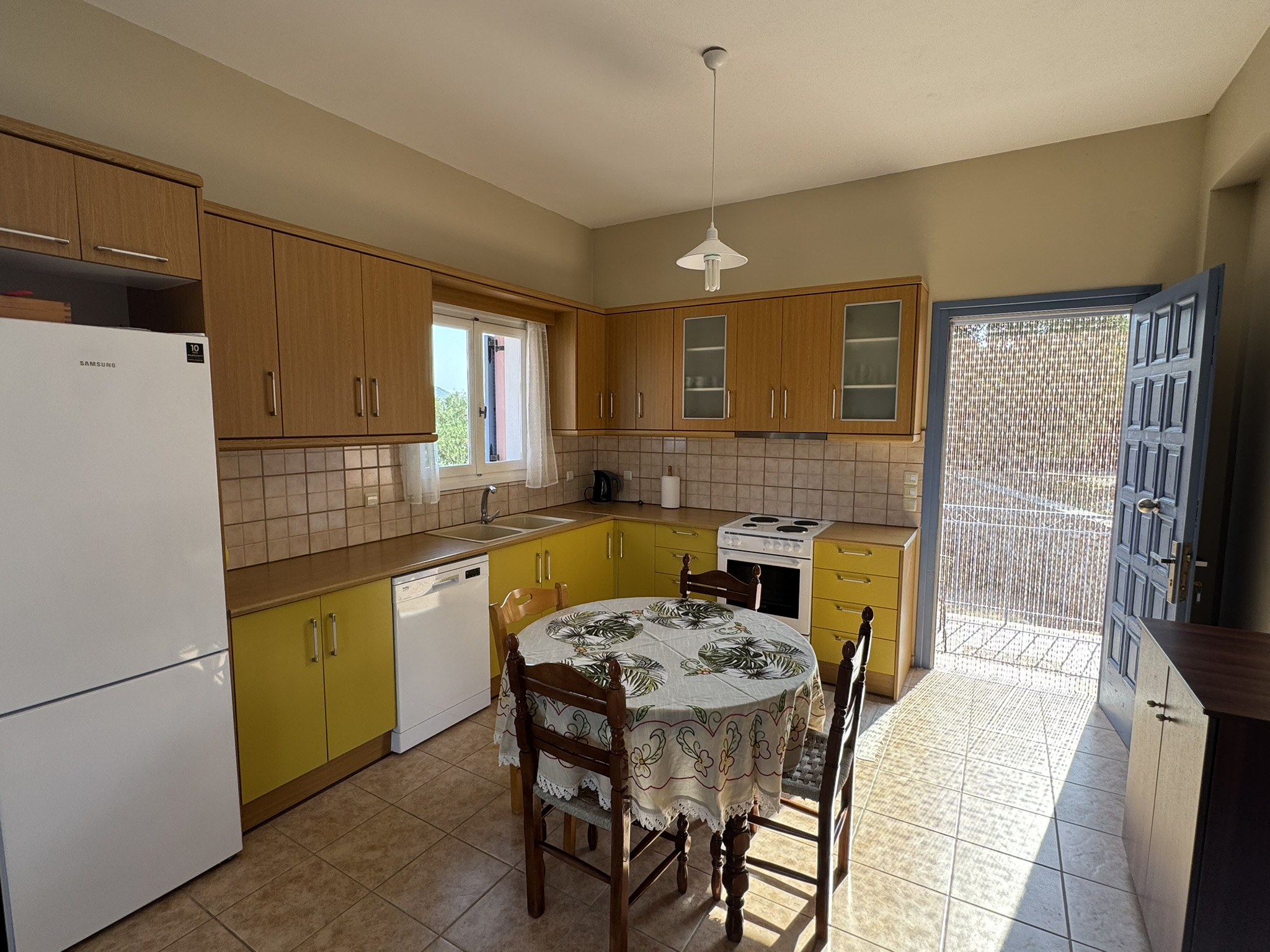Open plan kitchen of house for sale in Ithaca Greece, Stavros