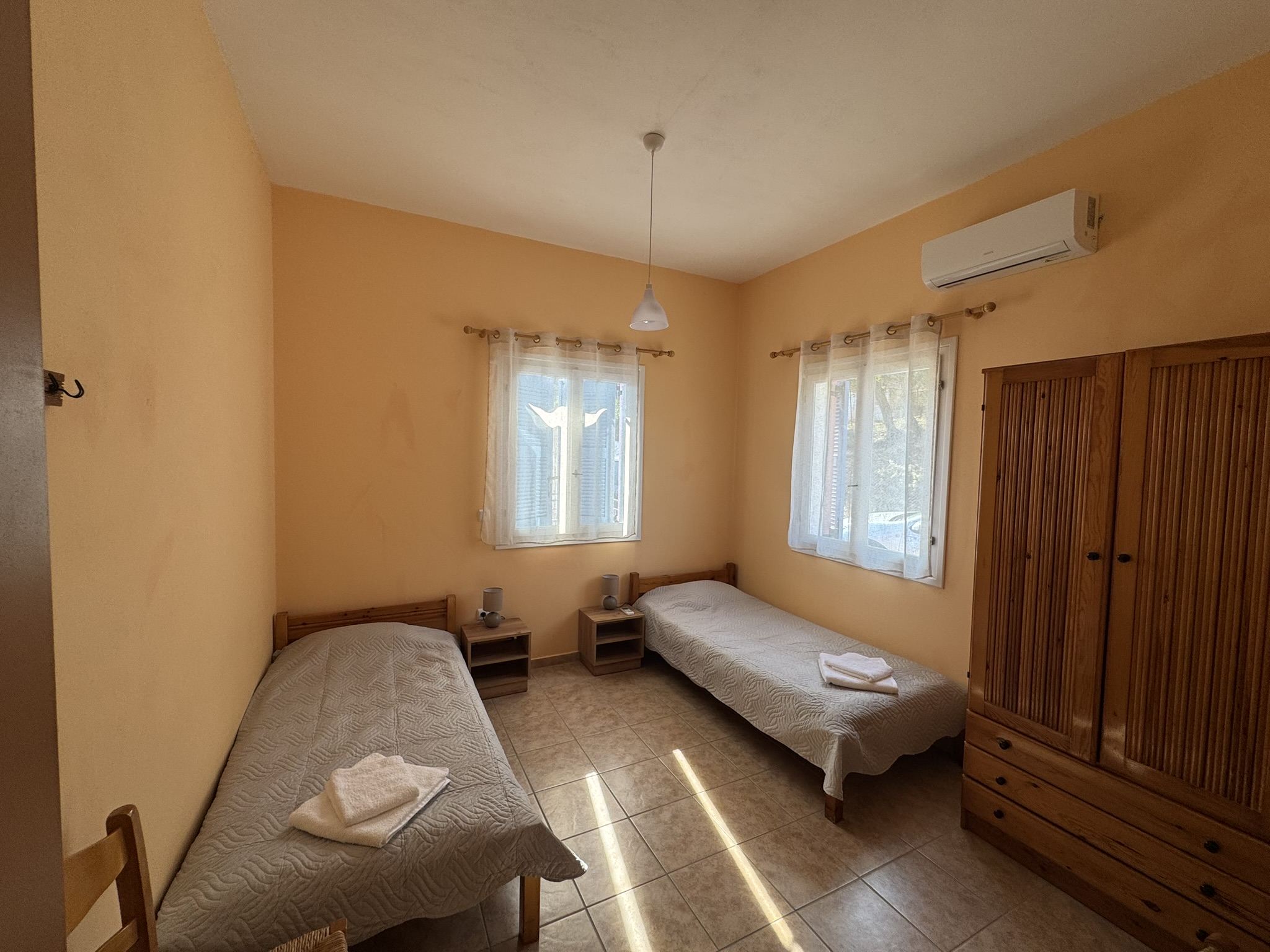 Twin bedroom of house for sale in Ithaca Greece, Stavros