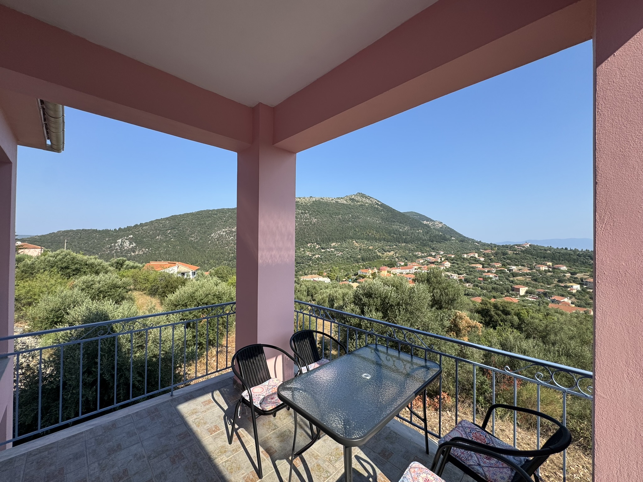 Balcony views of house for sale in Ithaca Greece, Stavros