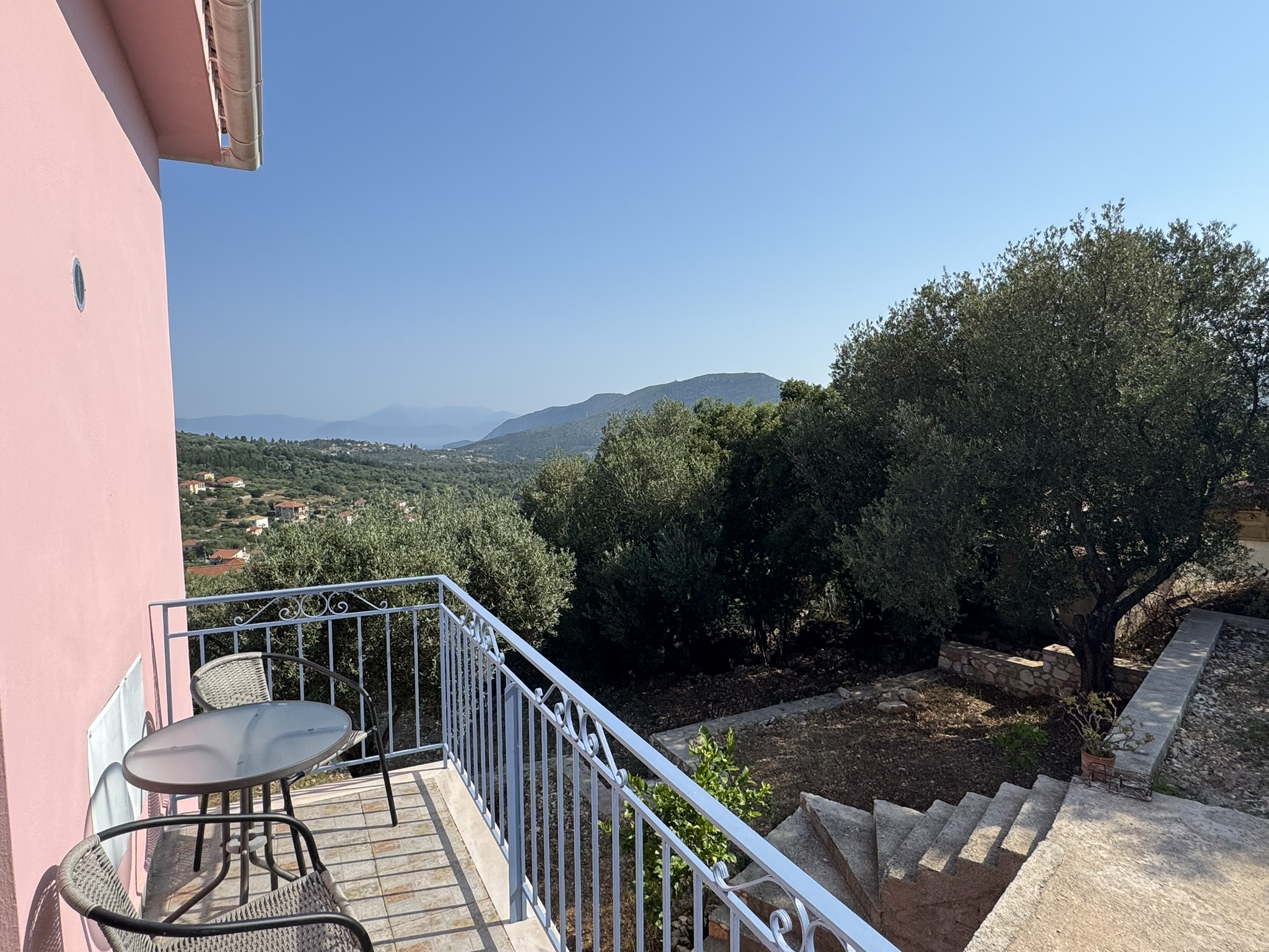 Balcony with sea views of house for rent in Ithaca Greece, Stavros