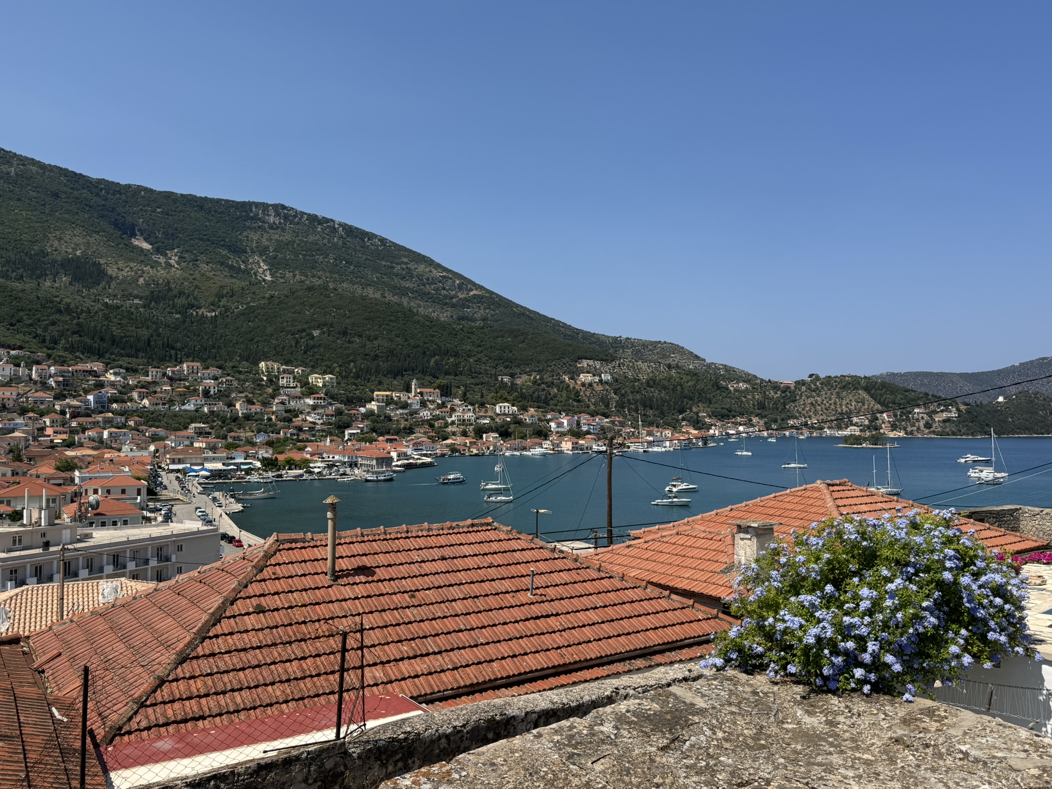 Sea views of house for sale in Ithaca Greece, Vathi