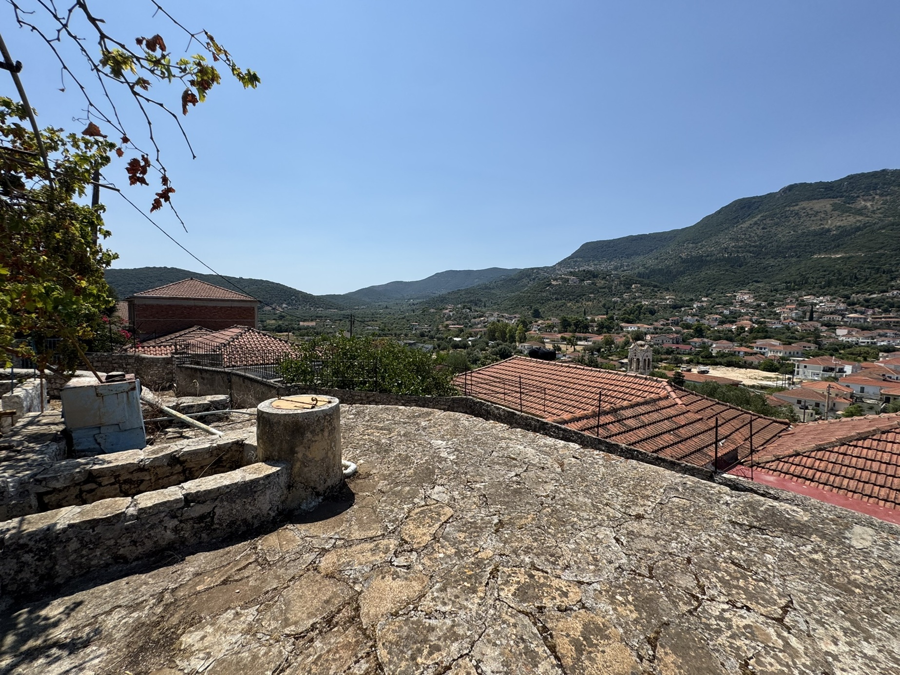 Outside area and views of house for sale in Ithaca Greece, Vathi