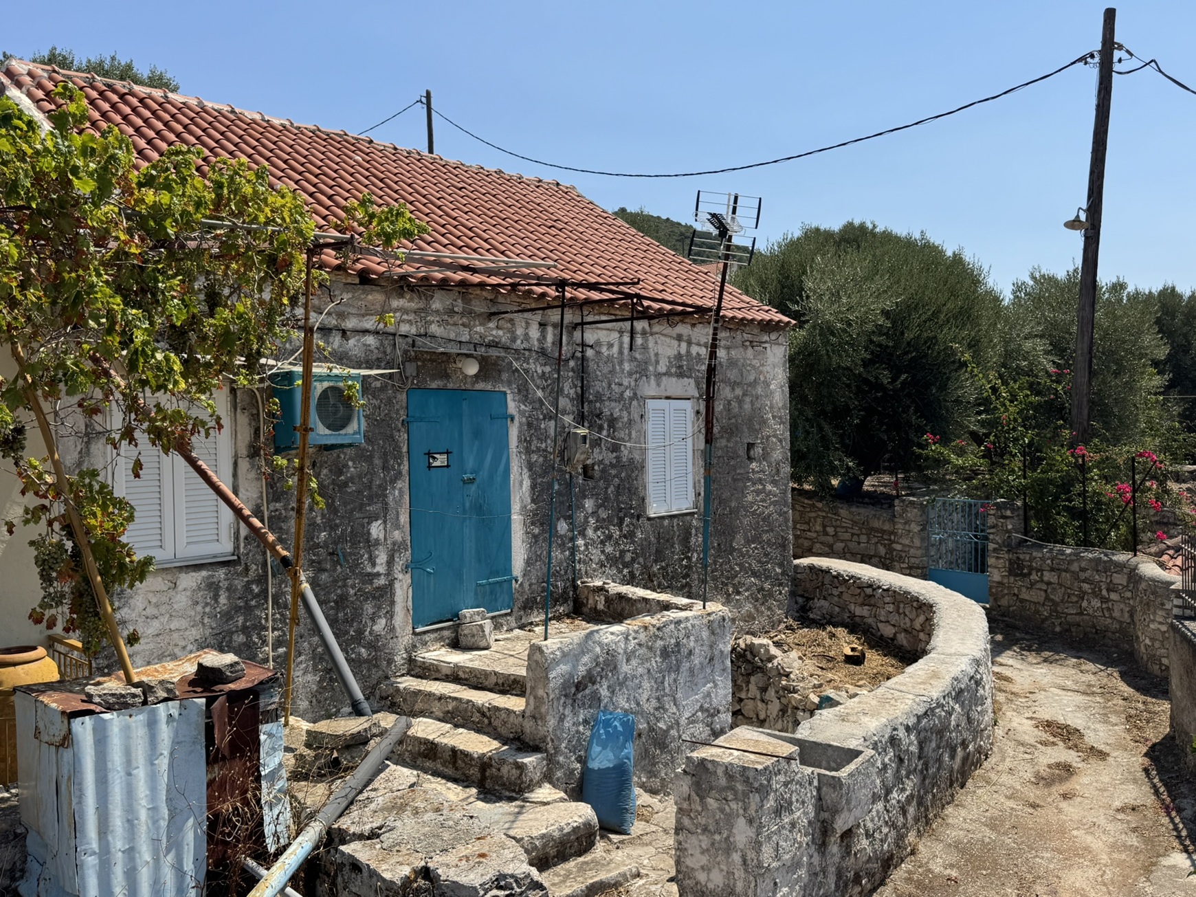 External view of house for sale in Ithaca Greece, Vathi