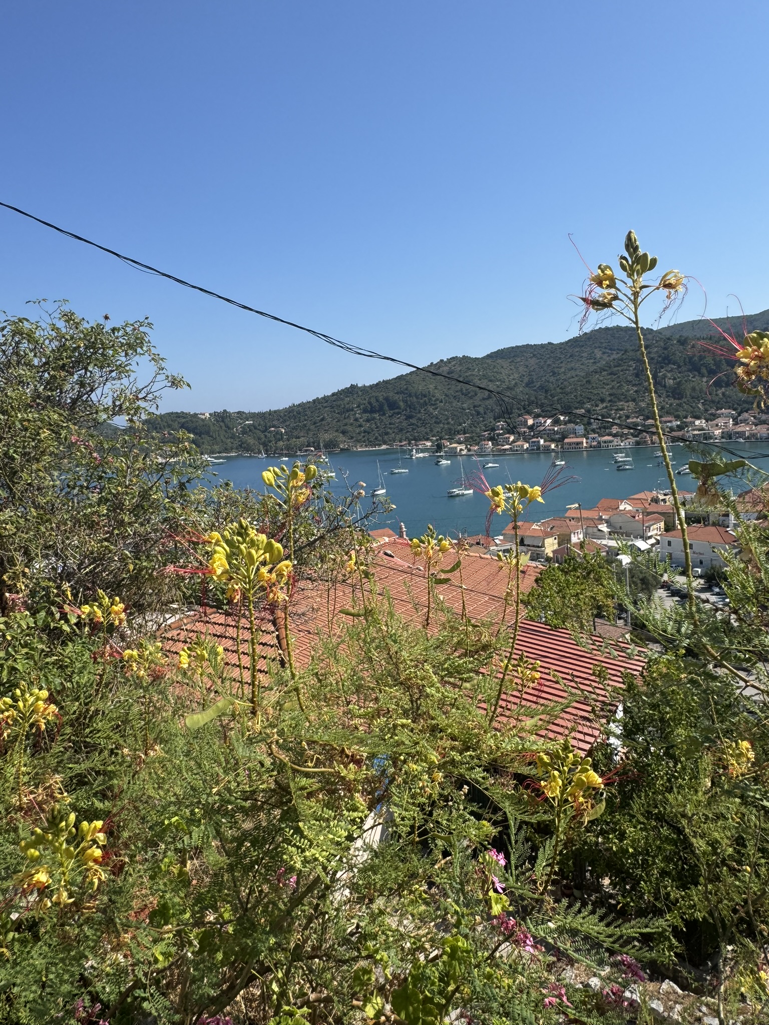 Sea views of house for sale in Ithaca Greece, Vathi