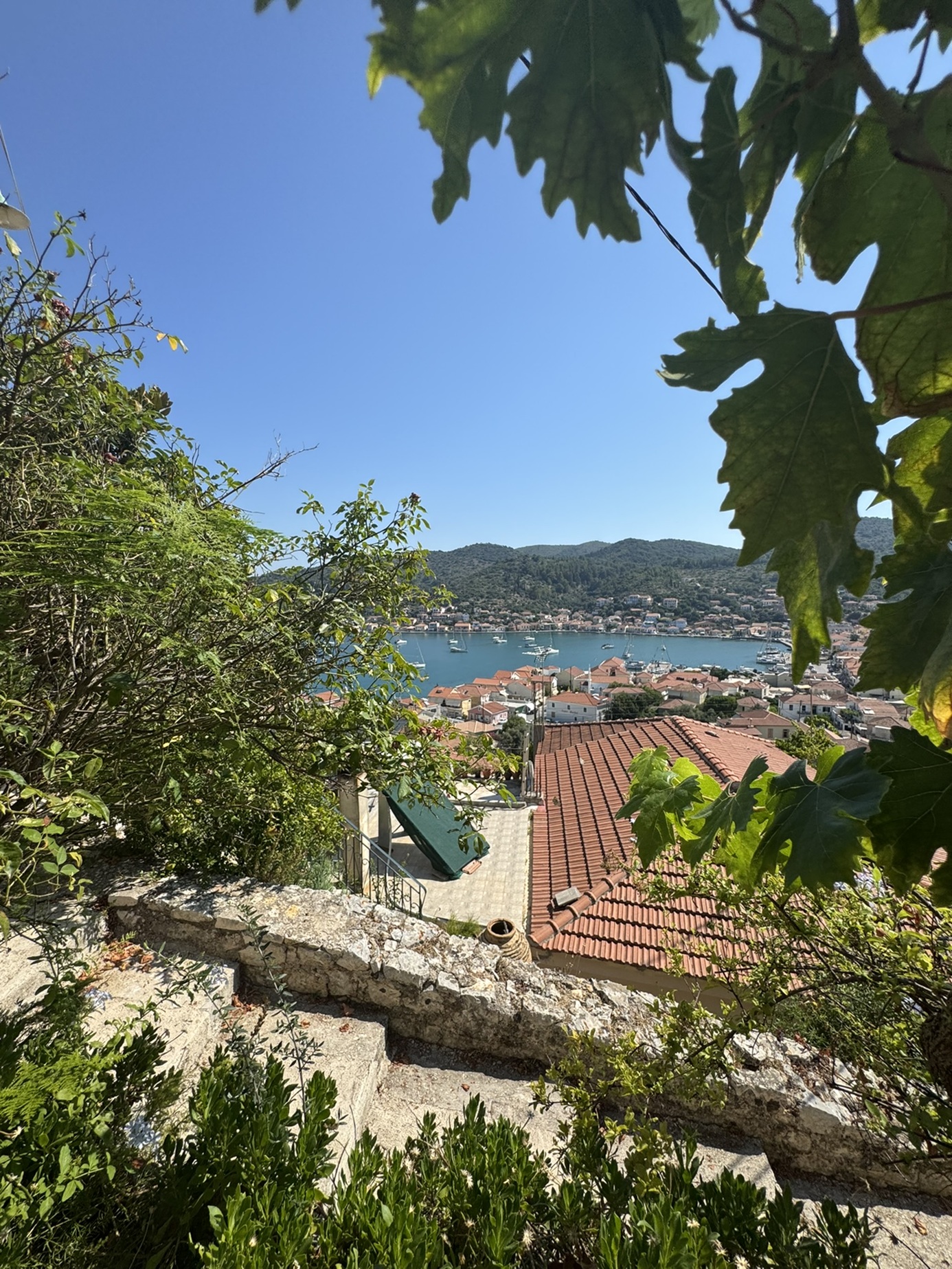 Sea views of house for sale in Ithaca Greece, Vathi