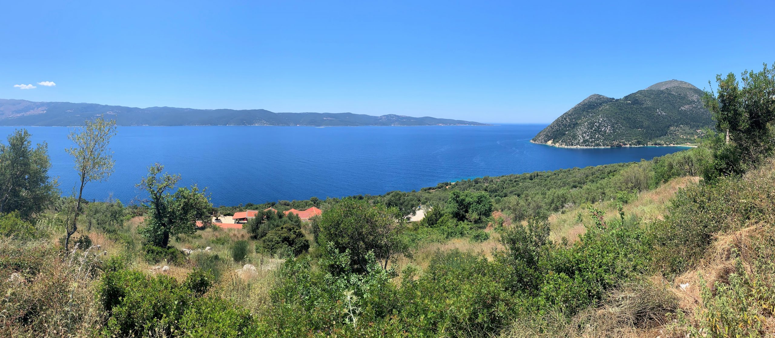 Panoramic views from land for sale in Ithaca Greece, Stavros