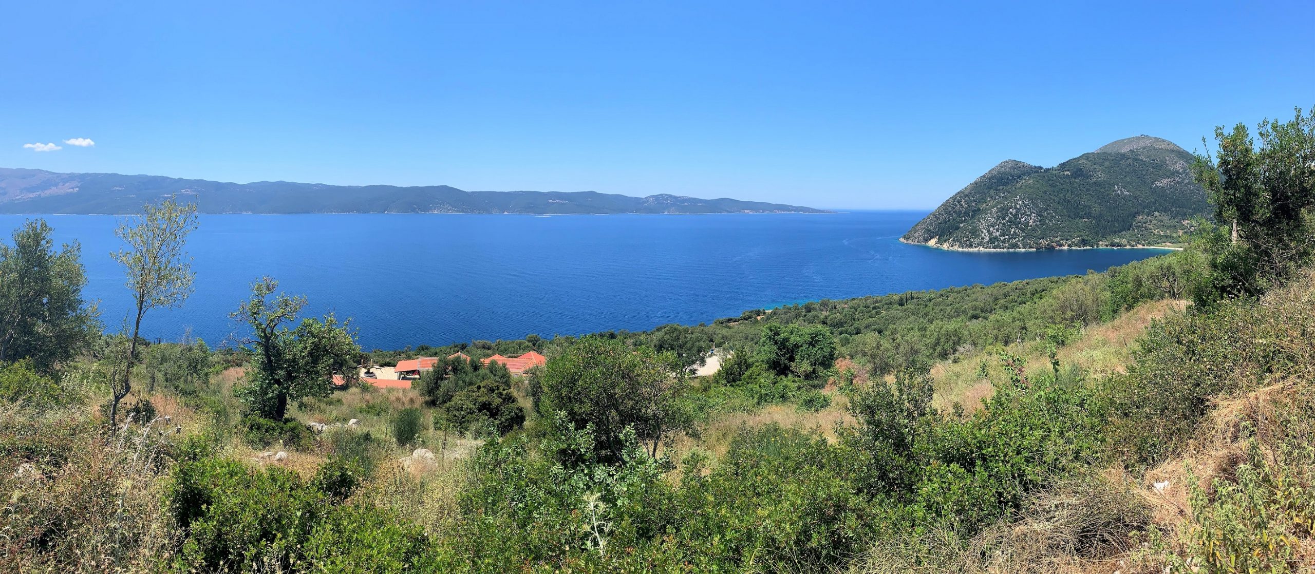 Panoramic views from land for sale in Ithaca Greece, Stavros