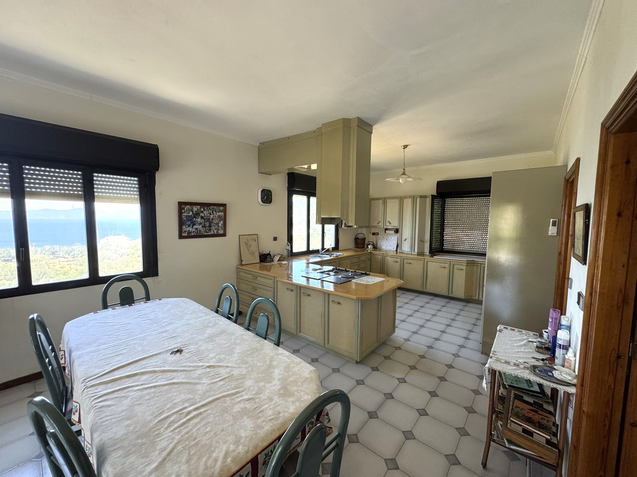Dining and kitchen area of house for sale in Ithaca Greece, Ag. Saranda