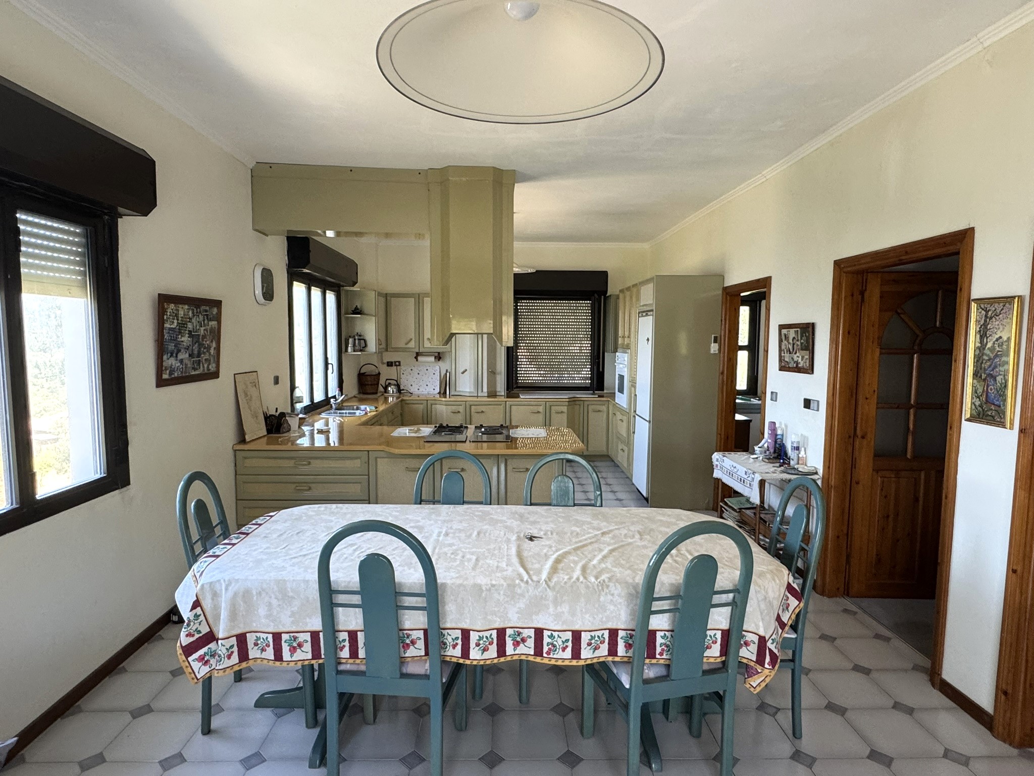 Dining and kitchen area of house for sale in Ithaca Greece, Ag. Saranda