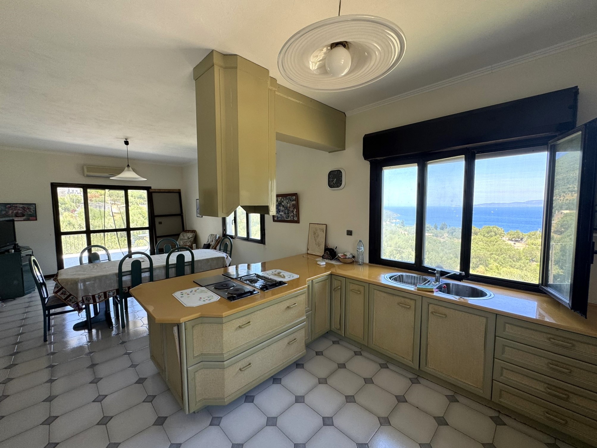 Kitchen and dining area of house for sale in Ithaca Greece, Ag. Saranda