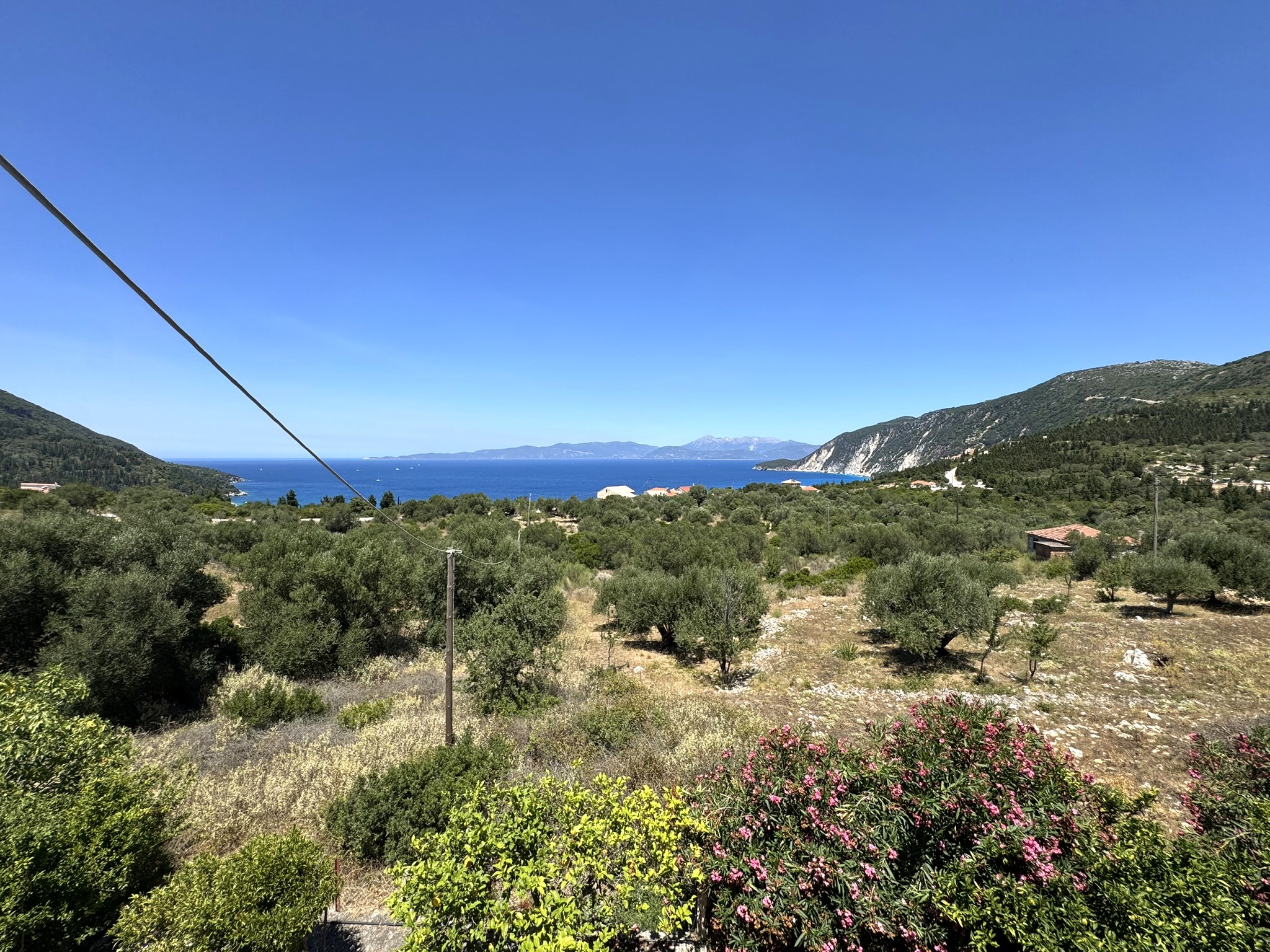 Sea views from house for sale in Ithaca Greece, Ag. Saranda