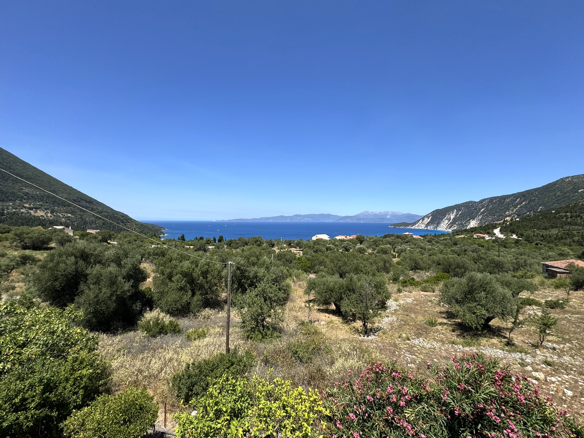 Sea views from house for sale in Ithaca Greece, Ag. Saranda