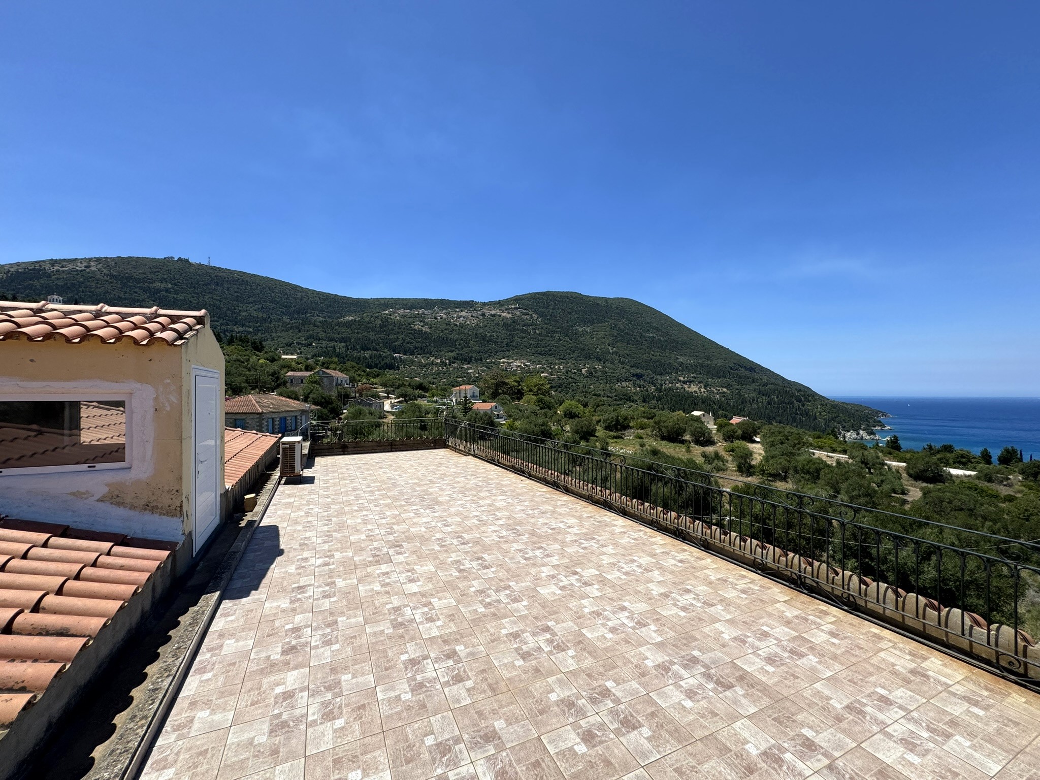 Terrace sea views of house for sale in Ithaca Greece, Ag. Saranda