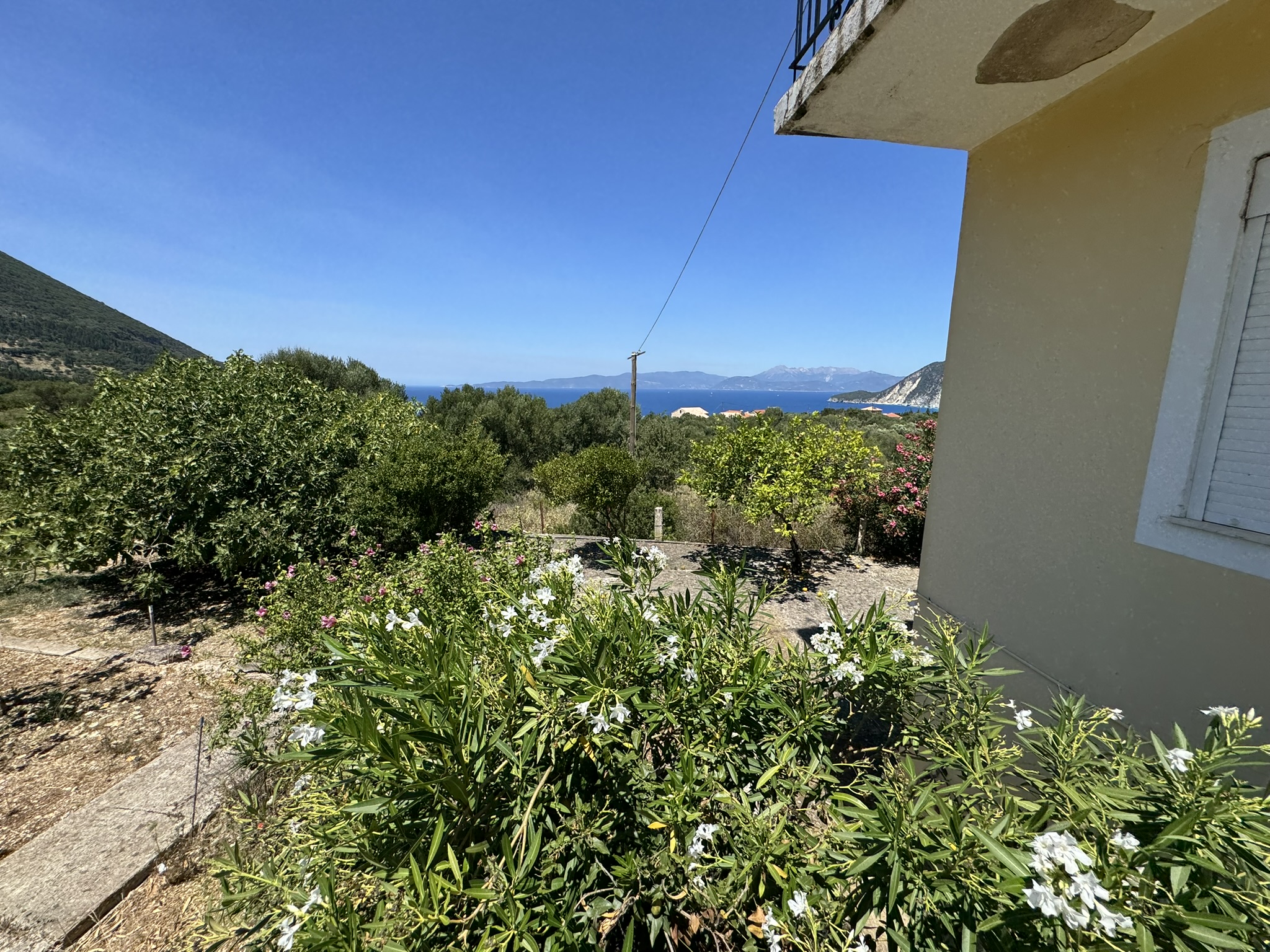 Views from garden of house for sale in Ithaca Greece, Ag. Saranda