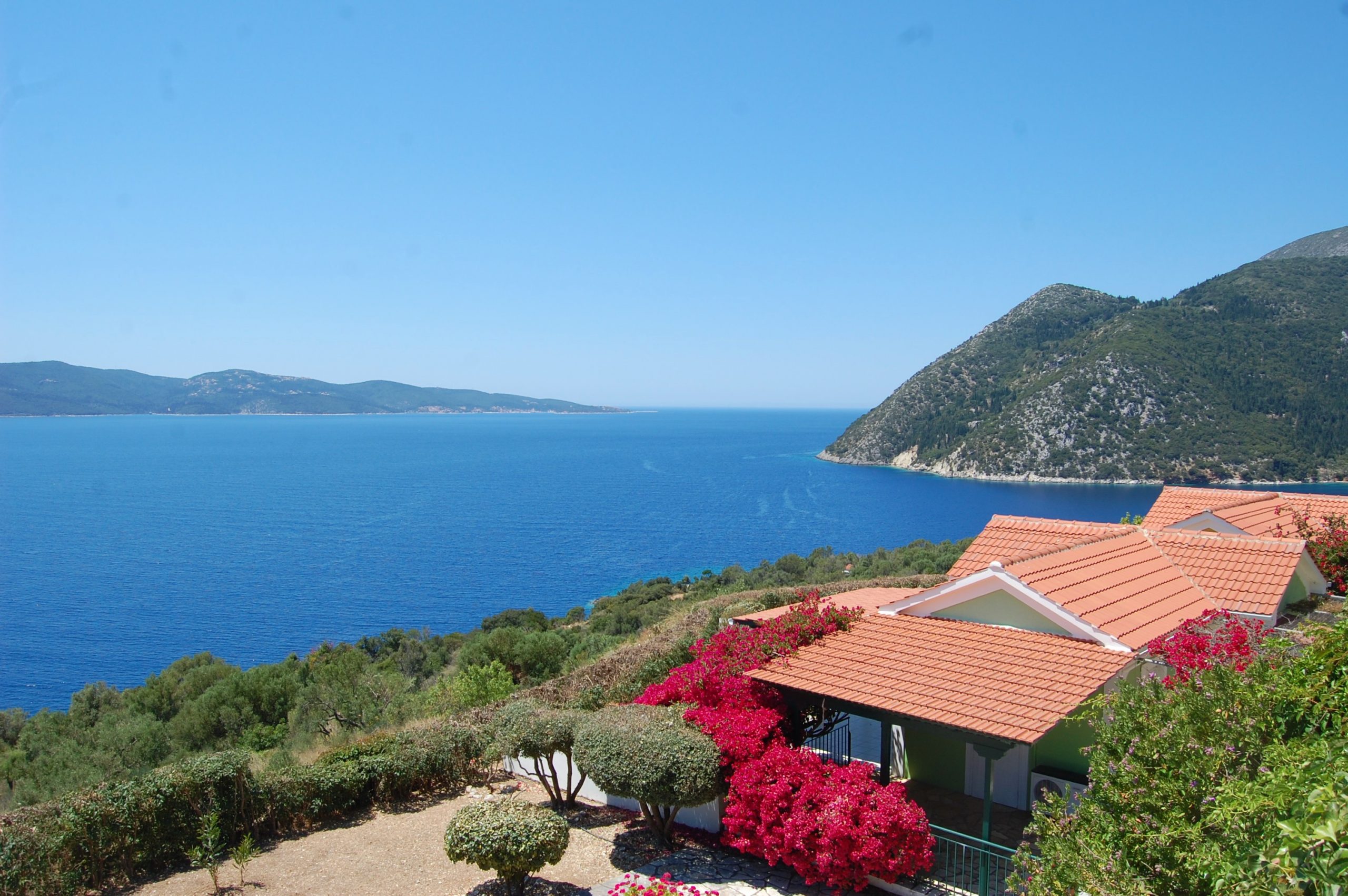 Sea view of cottages for sale in Ithaca Greece, Stavros
