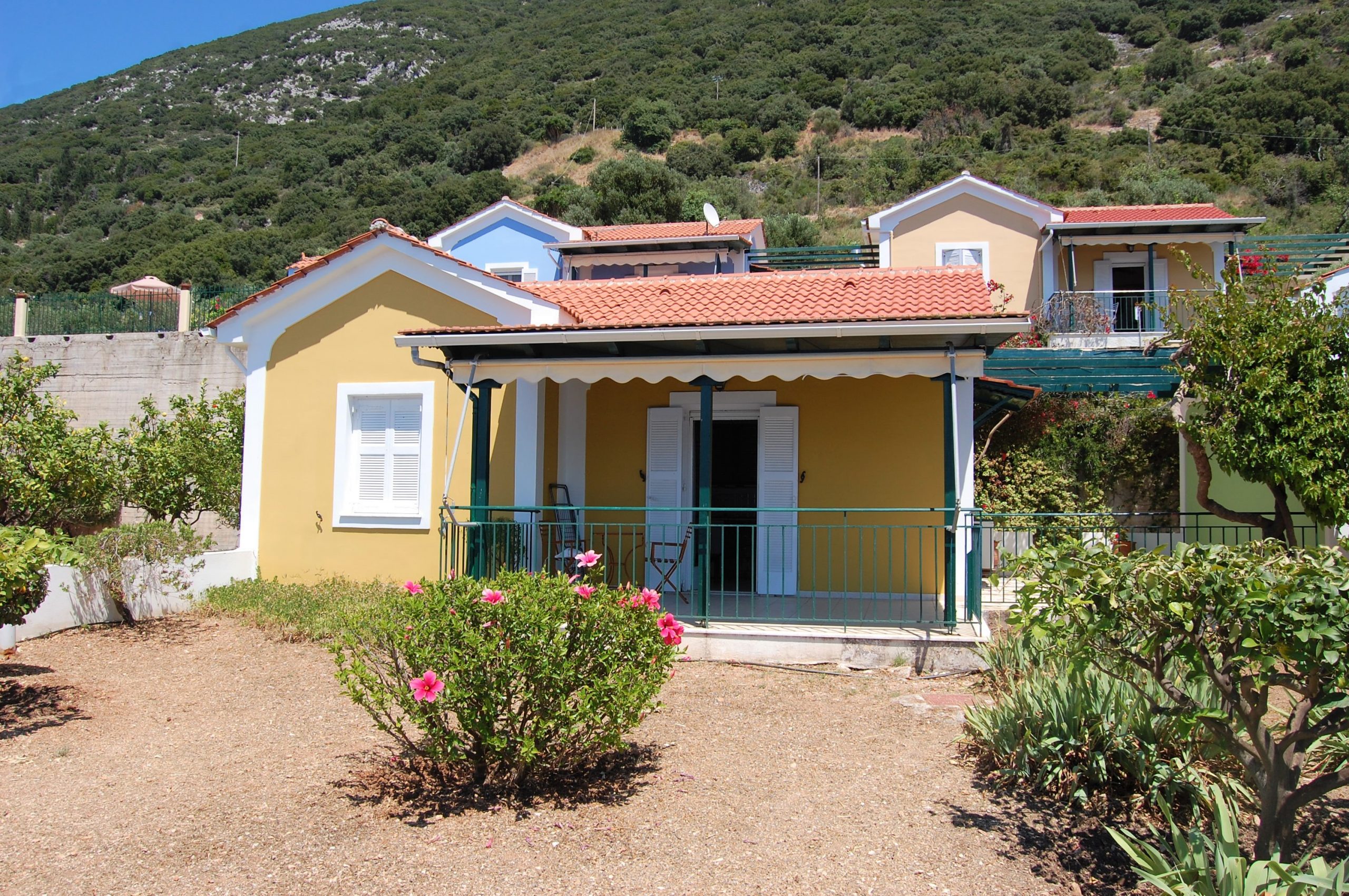 External view of cottages for sale in Ithaca Greece, Stavros