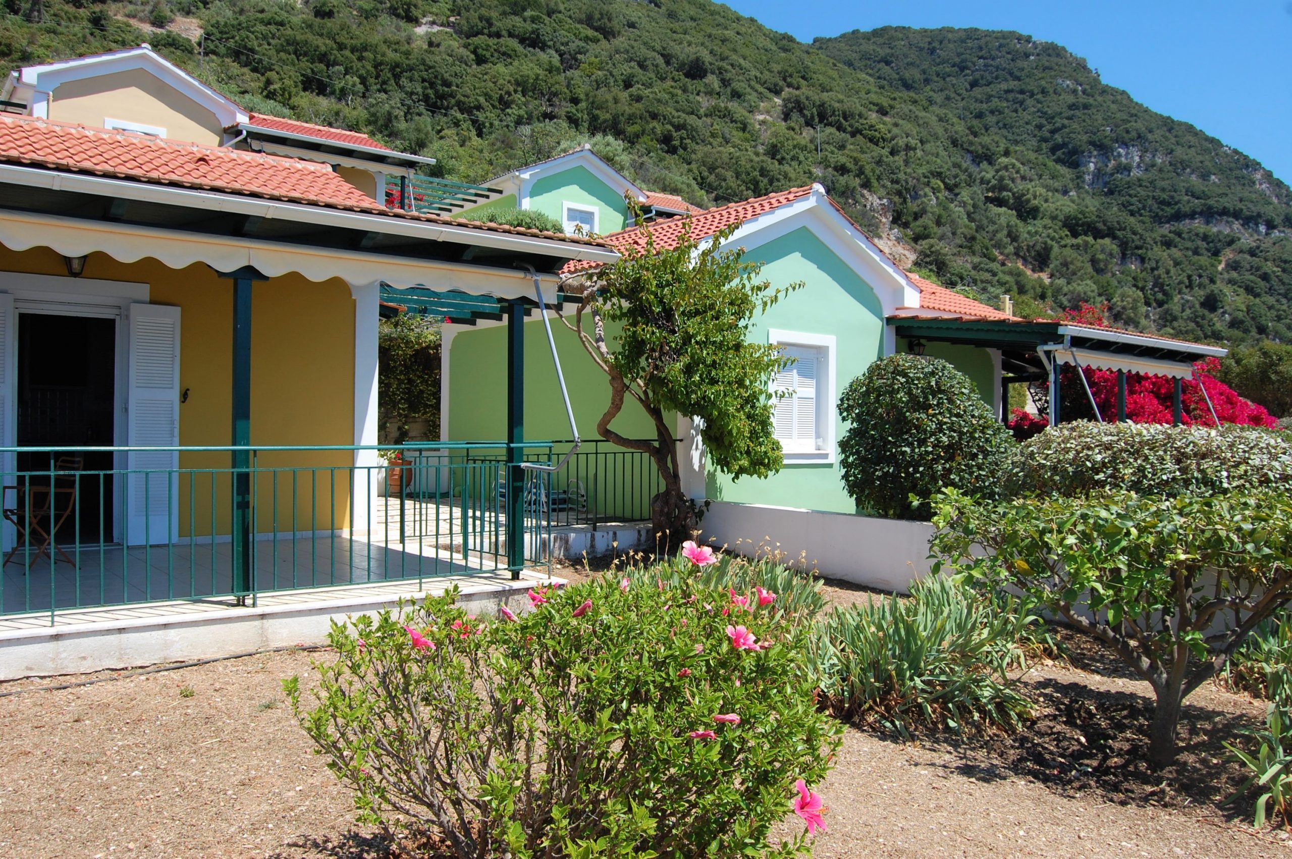 External view of cottages for sale in Ithaca Greece, Stavros