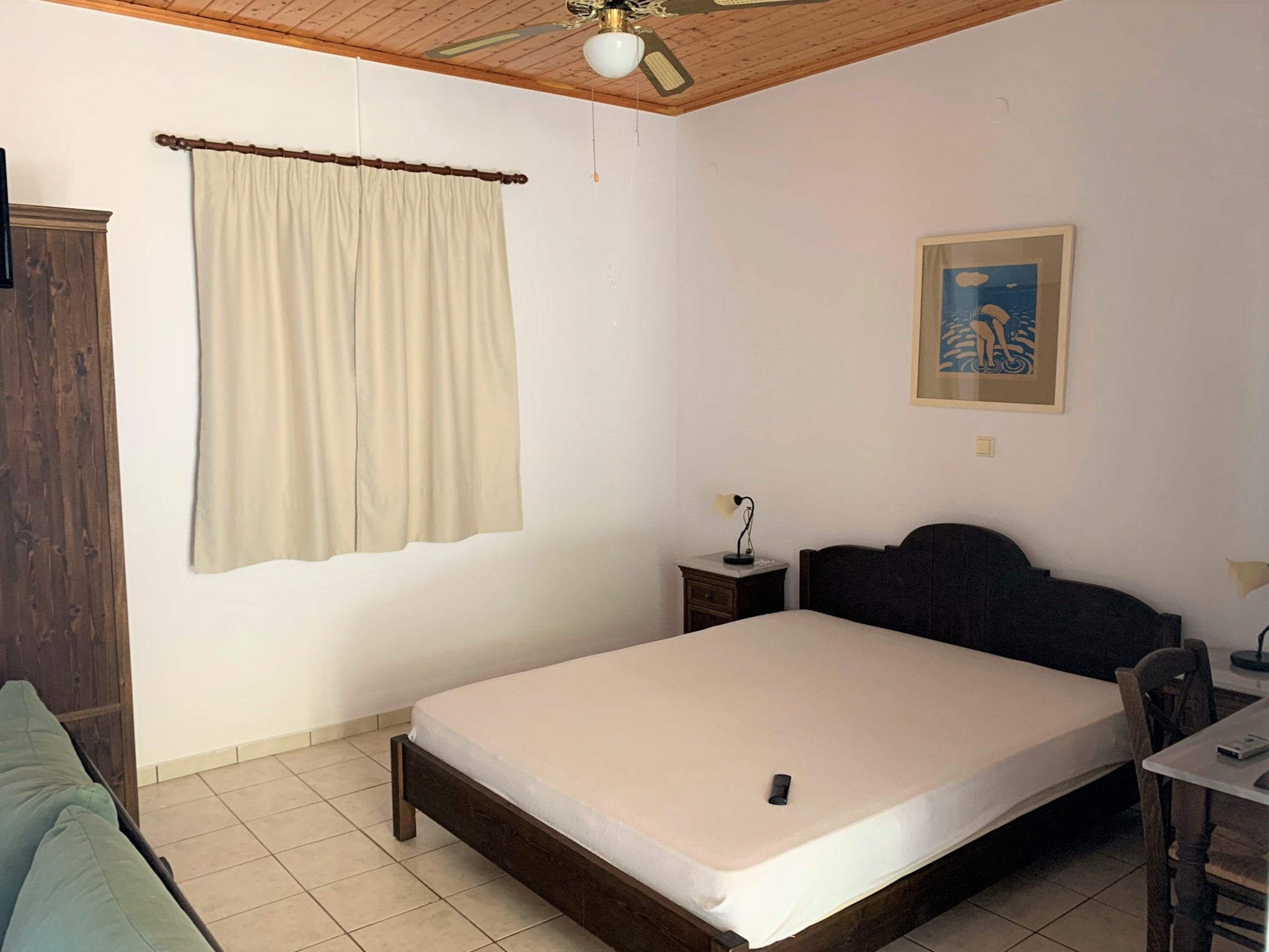 Double bed of cottages for sale in Ithaca Greece, Stavros
