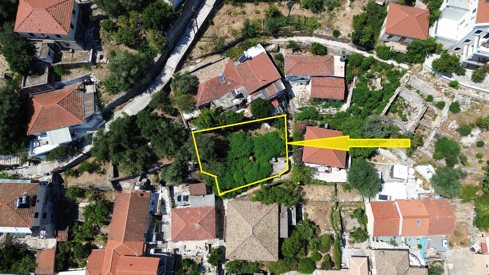 Border of land for sale in Ithaca Greece, Vathi