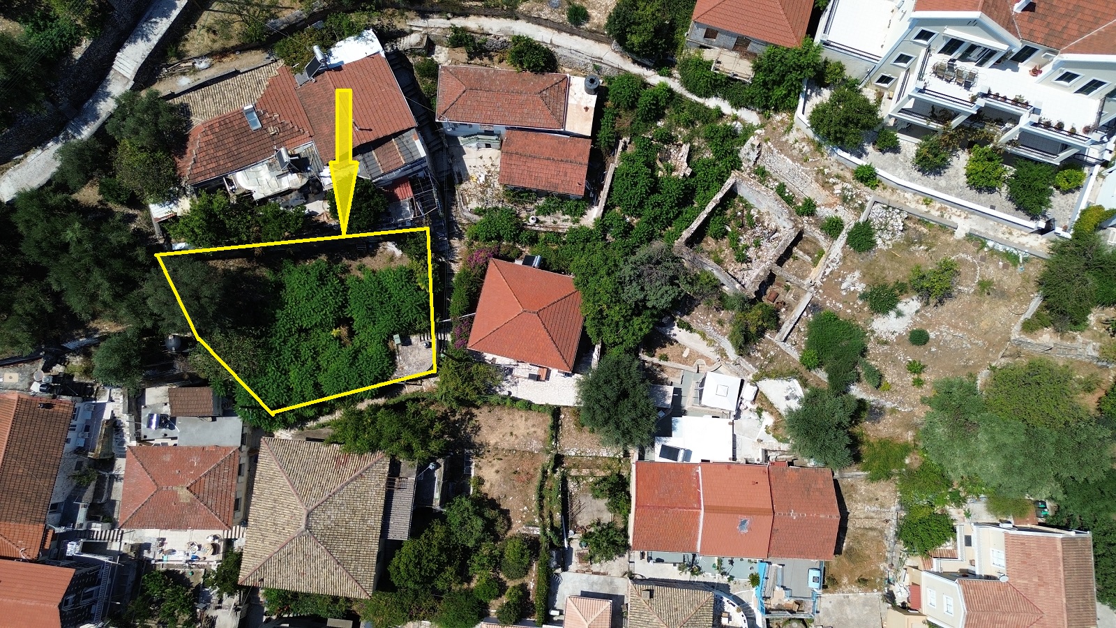Border of land for sale in Ithaca Greece, Vathi