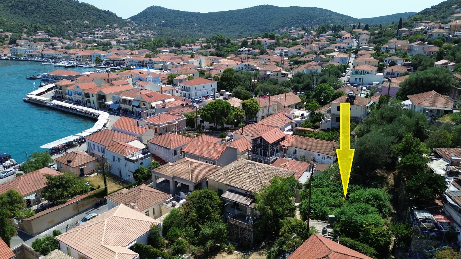 Location of land for sale in Ithaca Greece, Vathi