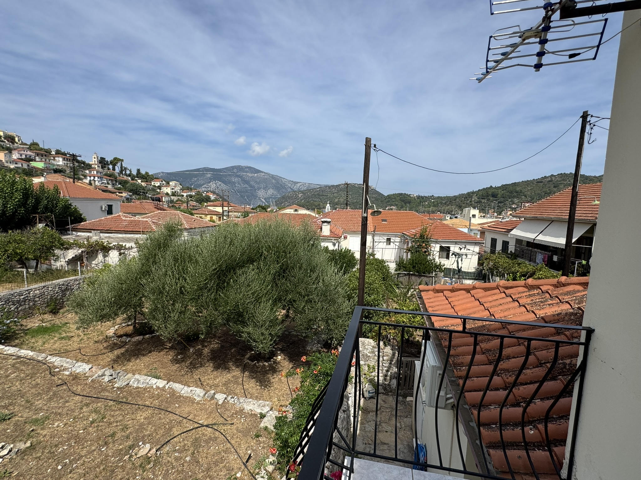 Balcony view of house for sale in Ithaca Greece, Vathi