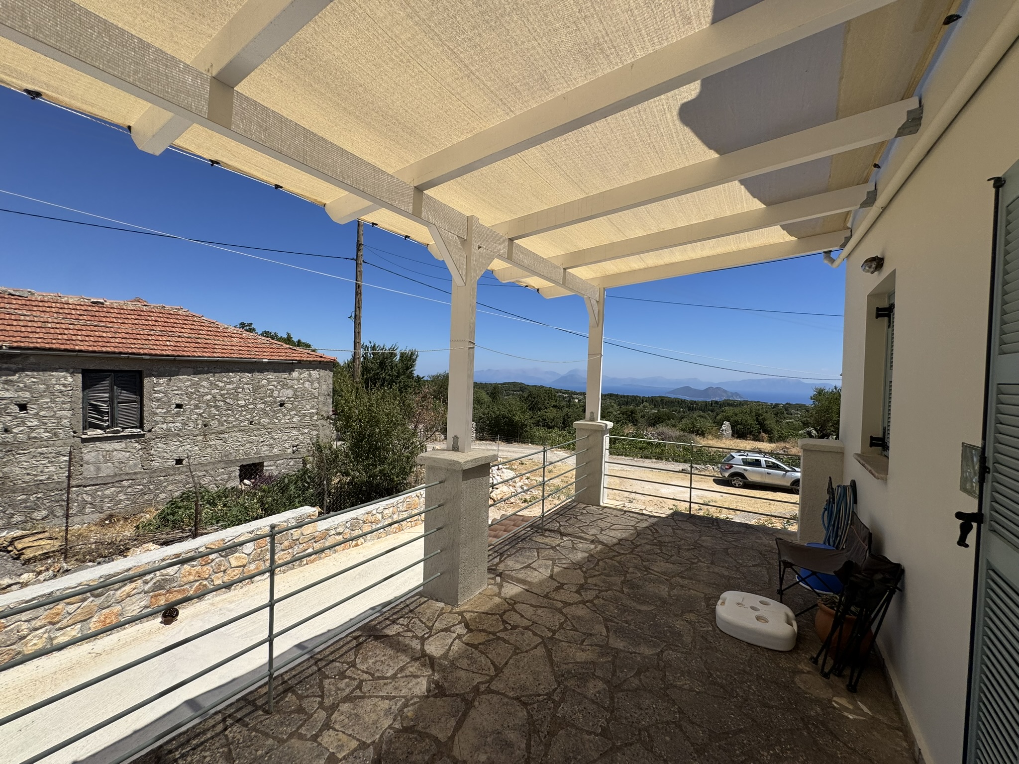 Views from balcony of house for sale in Ithaca Greece, Anoghi