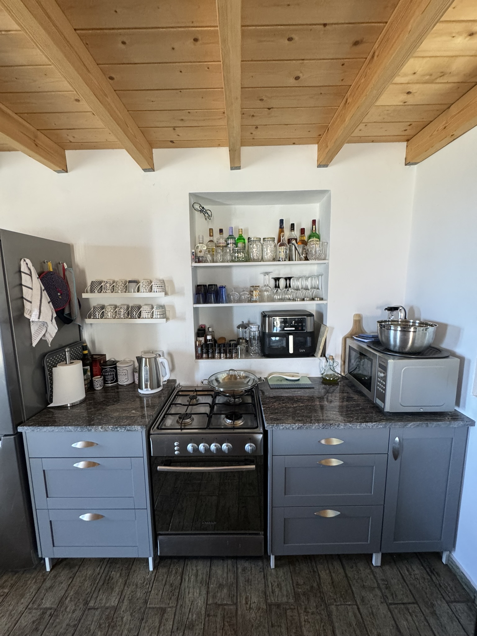 Kitchen area of house for sale in Ithaca Greece, Anoghi