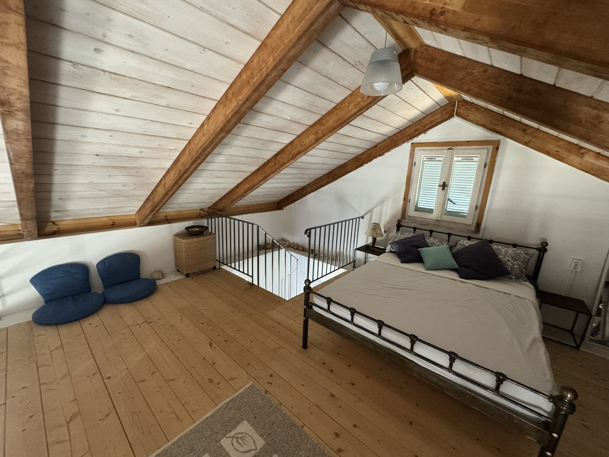 Attic bedroom of house for sale in Ithaca Greece, Anoghi