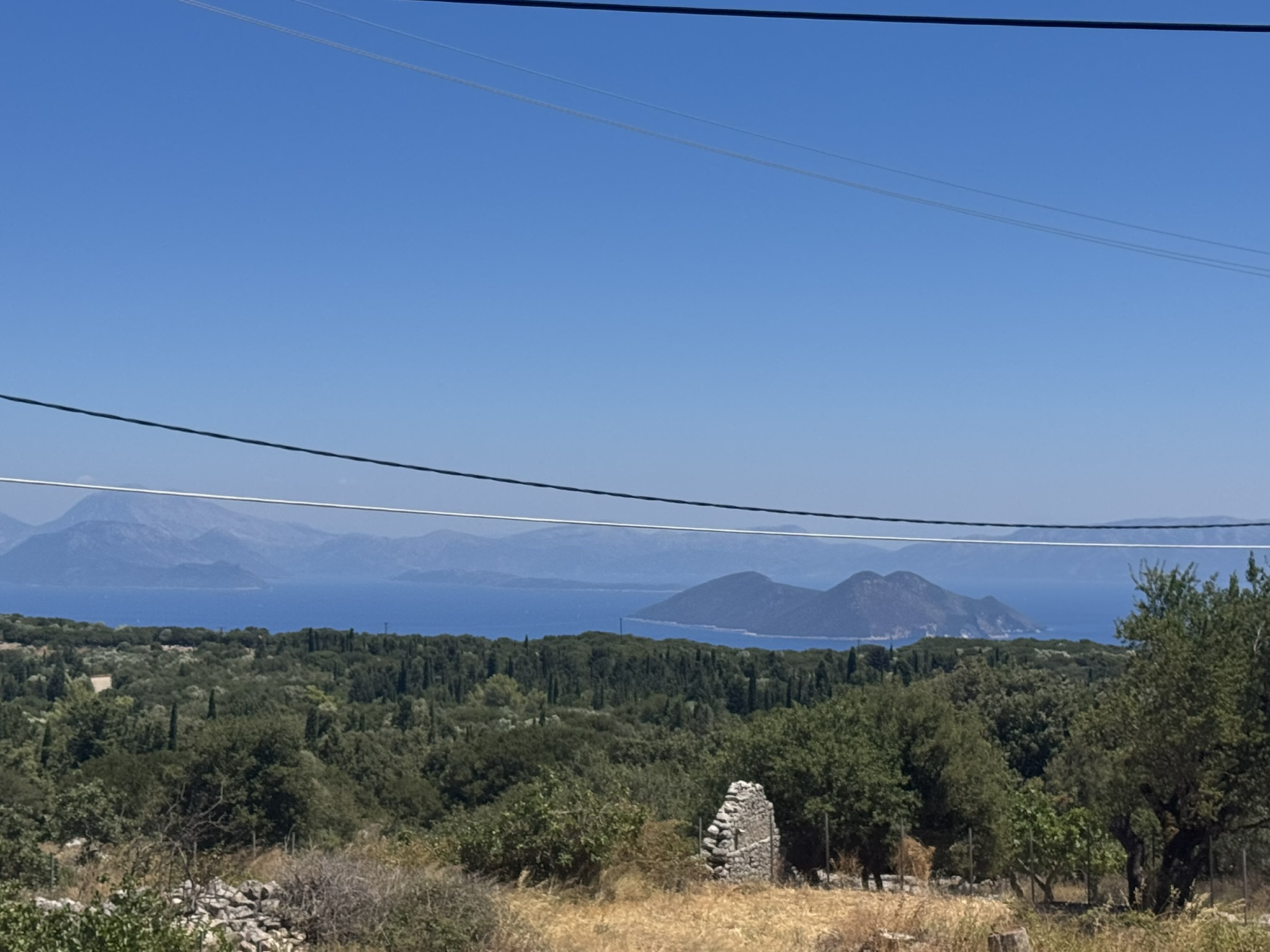 Sea views of house for sale in Ithaca Greece, Anoghi