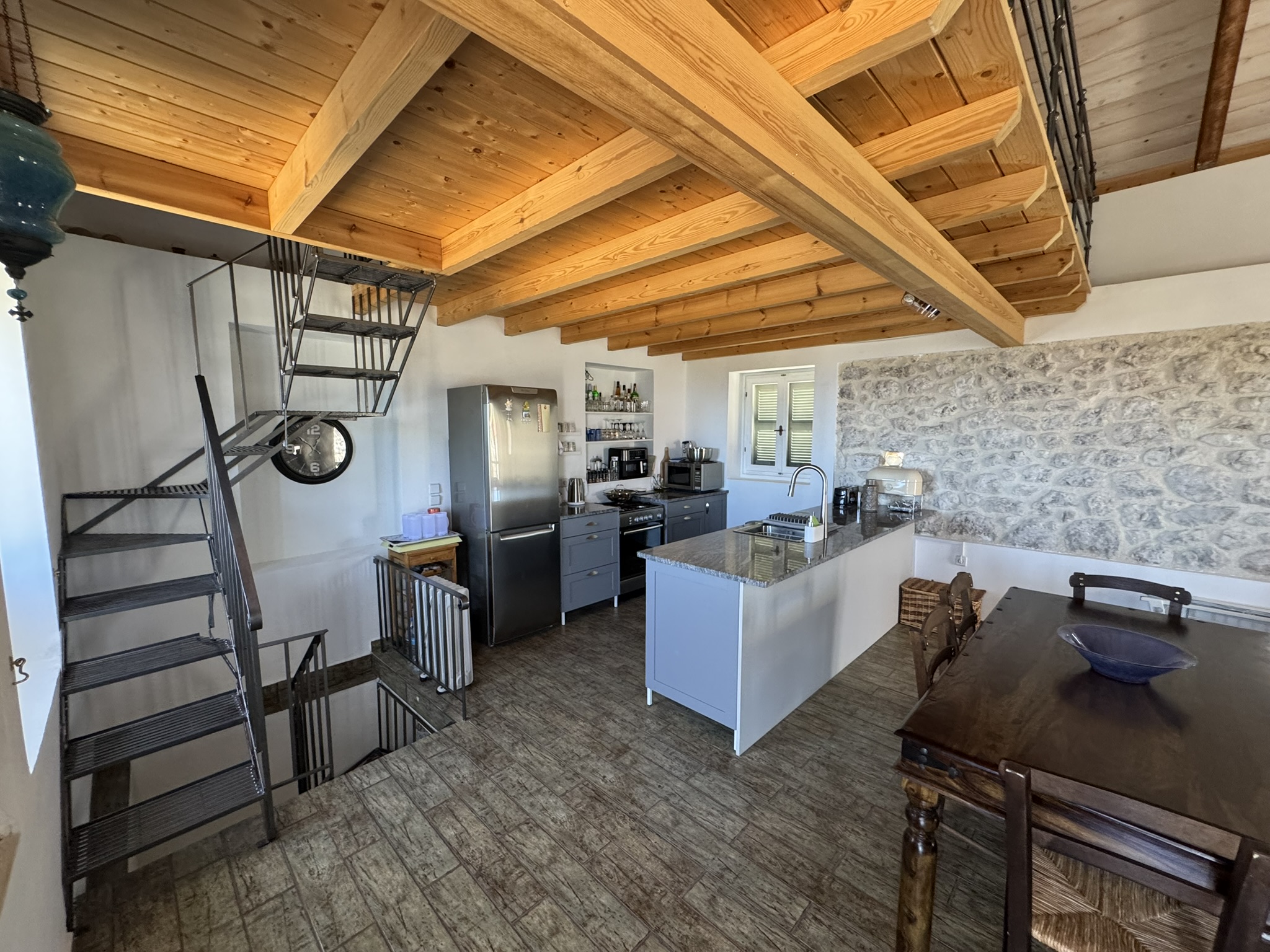 Kitchen area of house for sale in Ithaca Greece, Anoghi