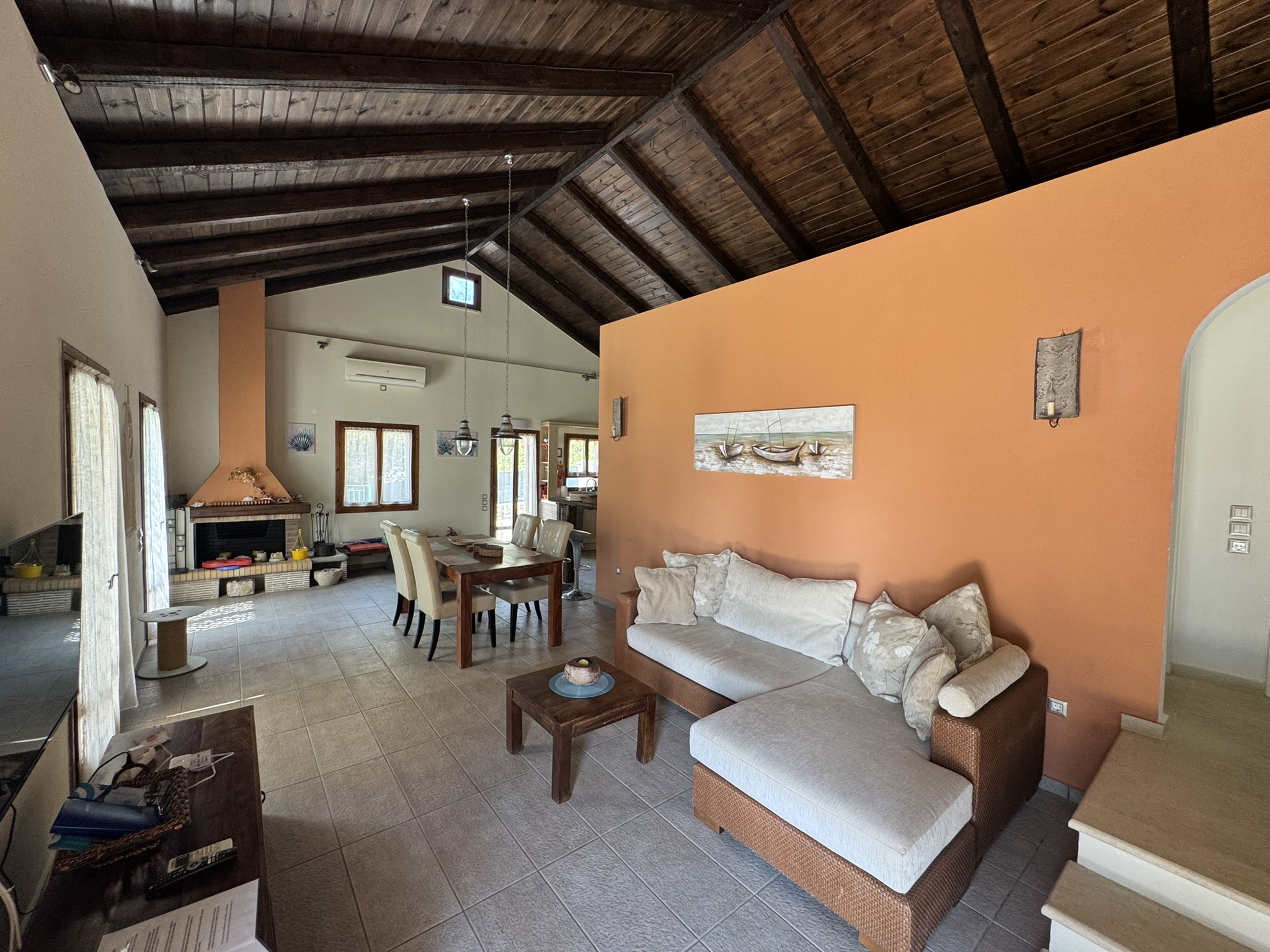 Living area of house for sale in Ithaca Greece, Lefki