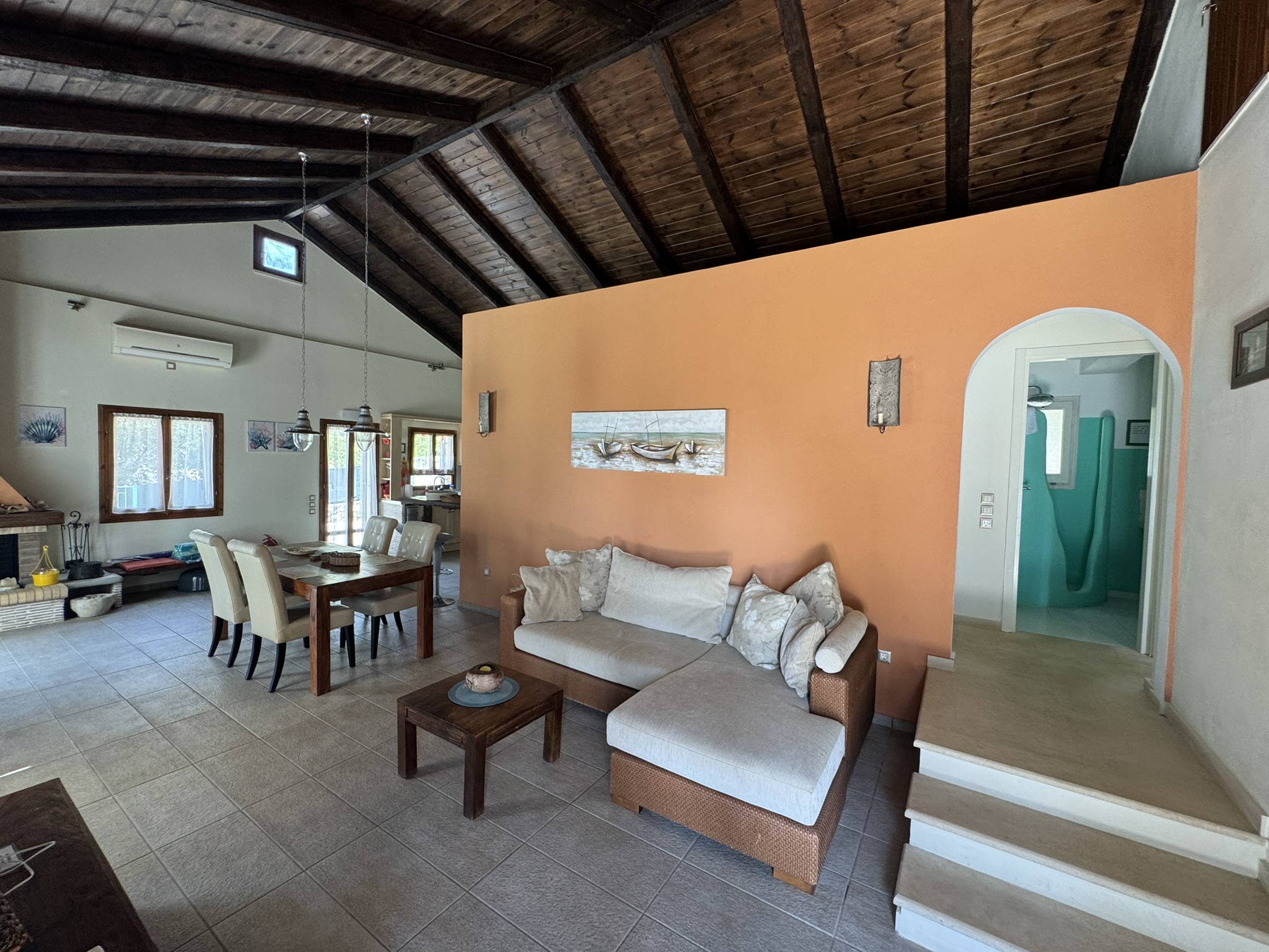 Living area of house for sale in Ithaca Greece, Lefki