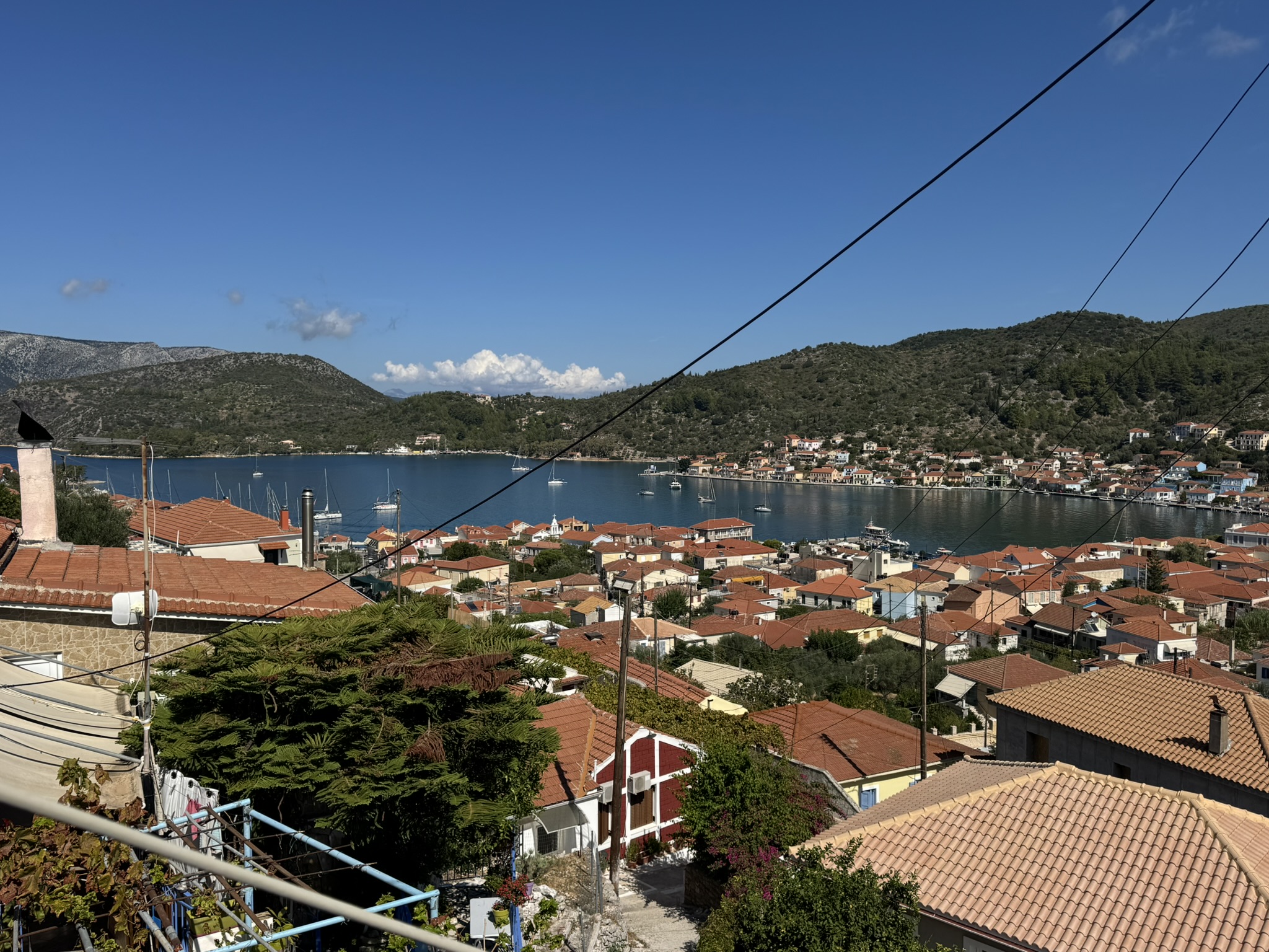 Sea views of house for sale in Ithaca Greece, Vathi