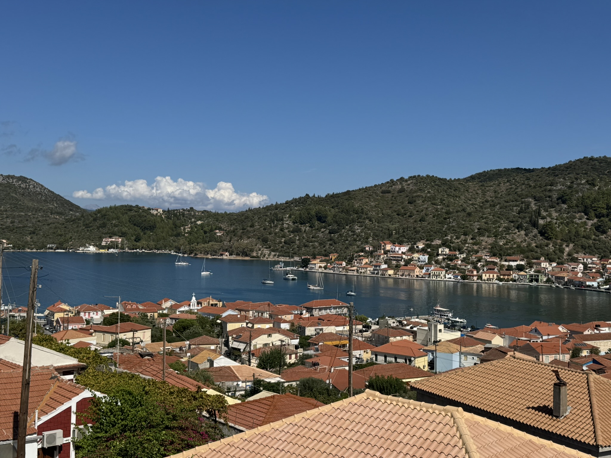 Sea views of house for sale in Ithaca Greece, Vathi