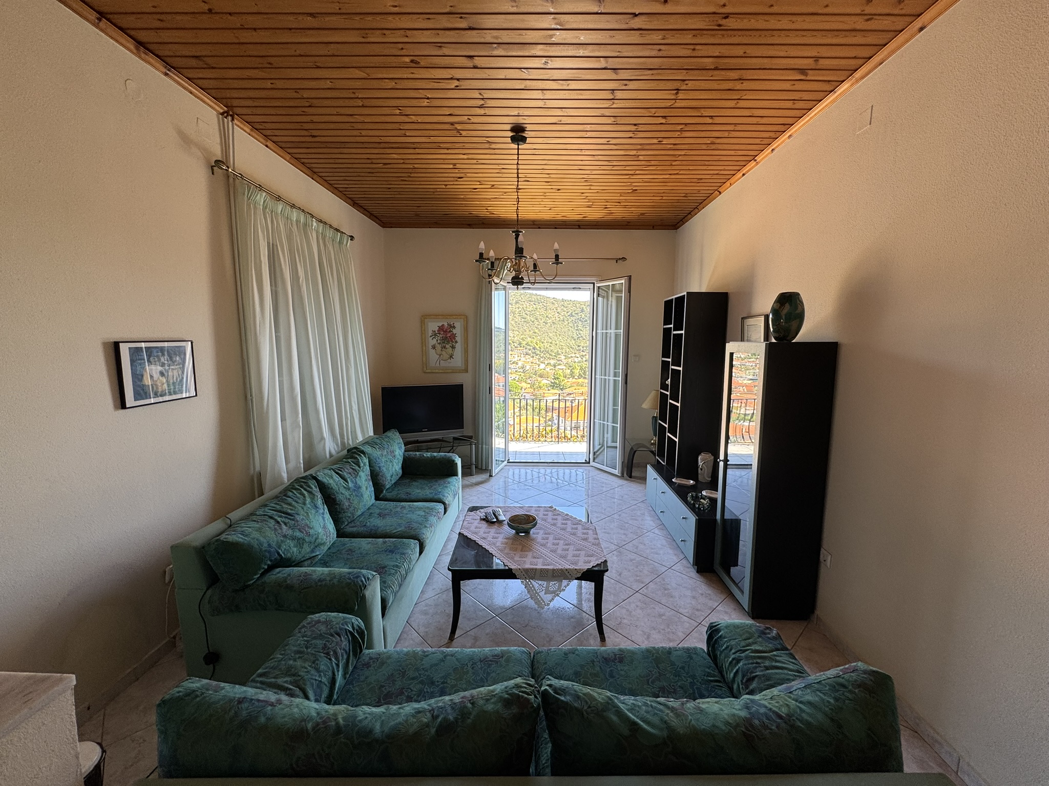 Living room of house for sale in Ithaca Greece, Vathi