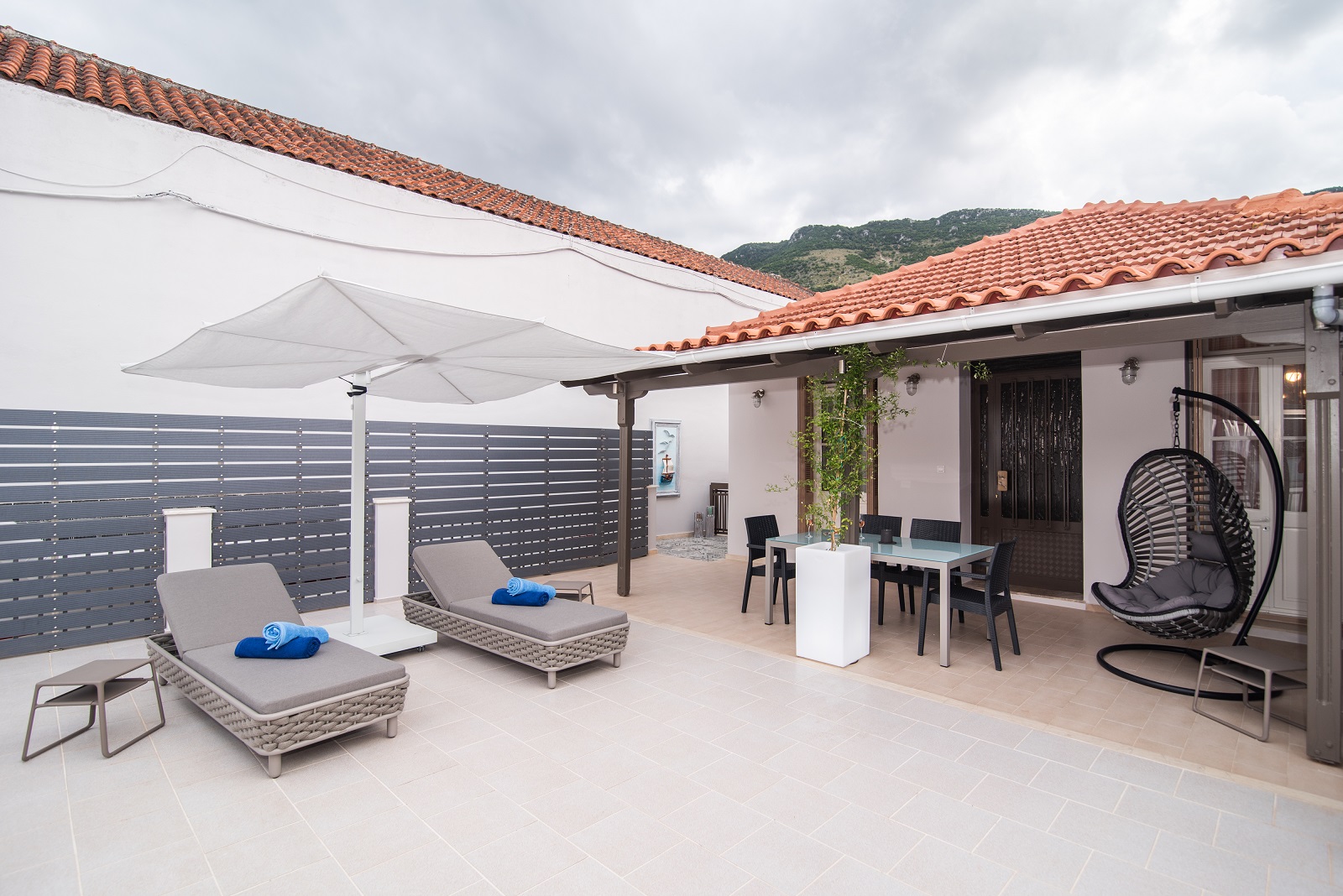 Terrace of house for sale in Ithaca Greece, Vathi
