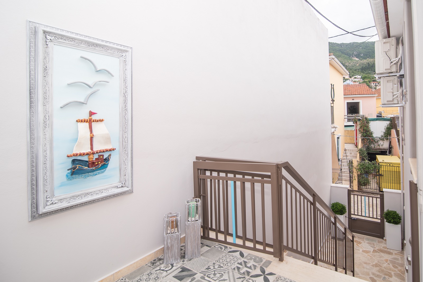 External stairs of house for sale in Ithaca Greece, Vathi
