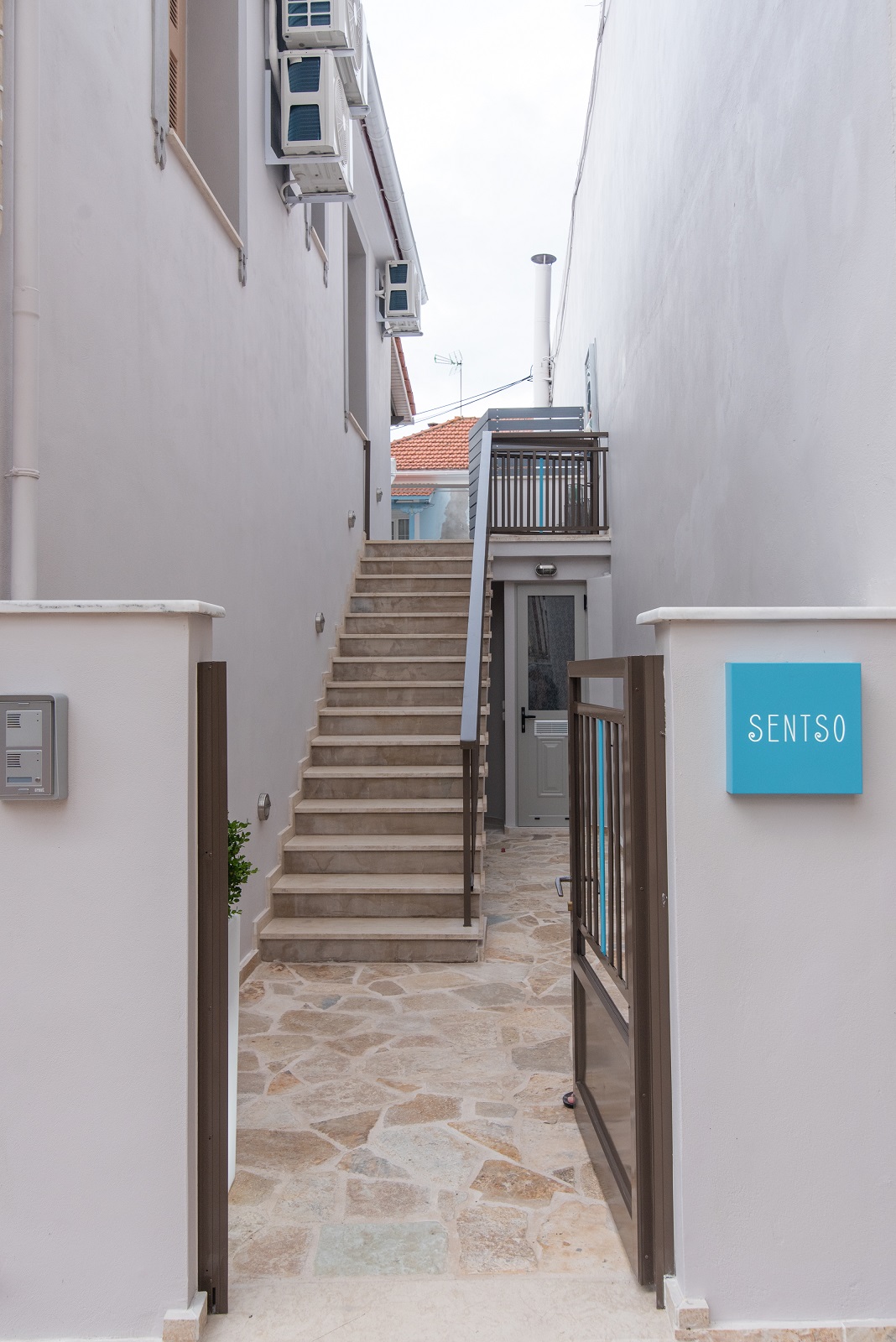 External stairs of house for sale in Ithaca Greece, Vathi