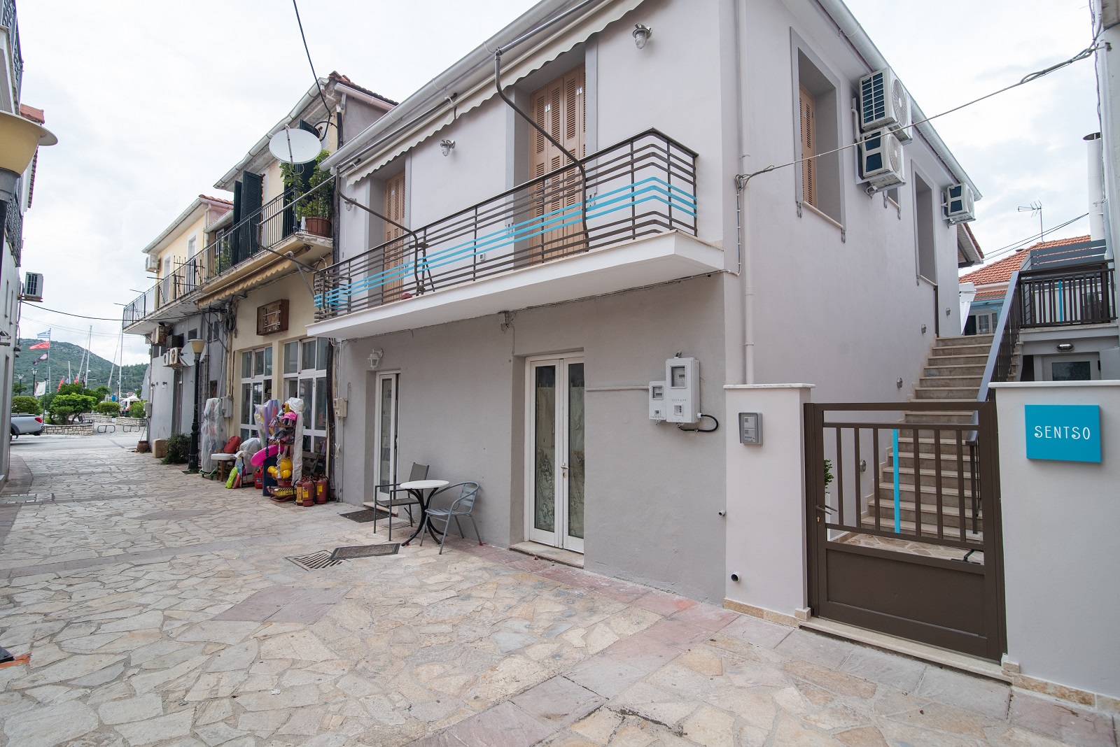 Road view of house for sale in Ithaca Greece, Vathi