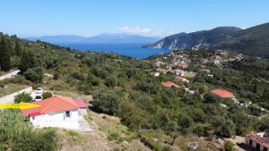 Aerial view and location of house for sale in Ithaca Greece, Platrithyas