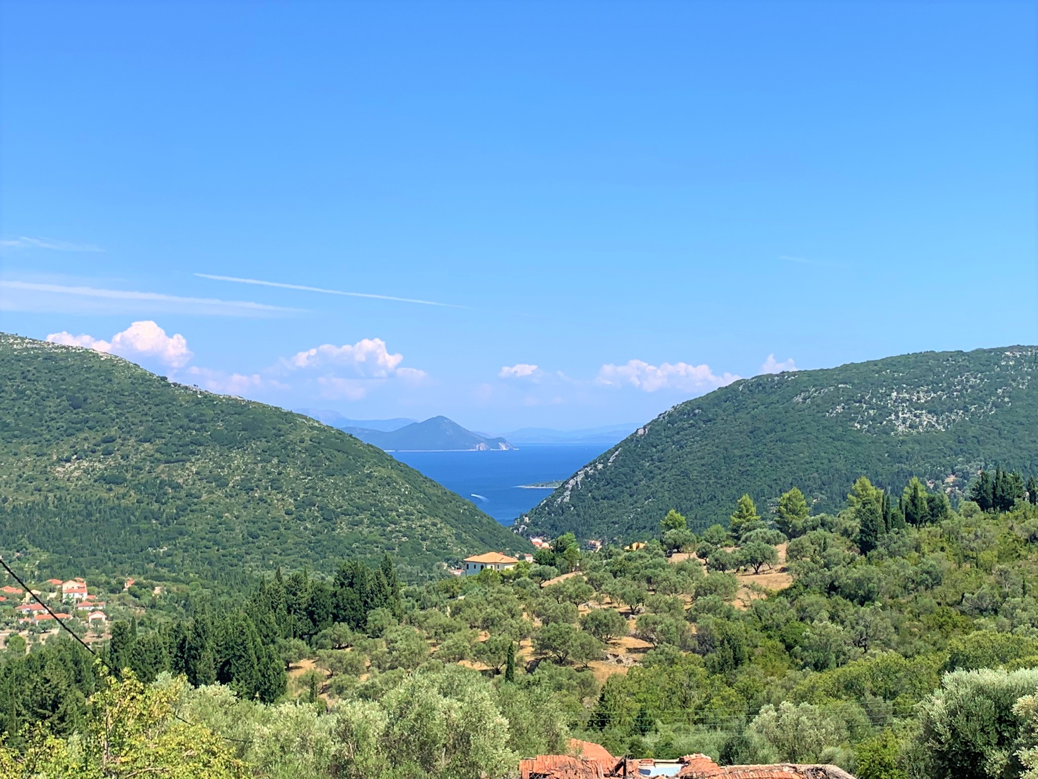 Sea views of house for sale in Ithaca Greece, Platrithyas